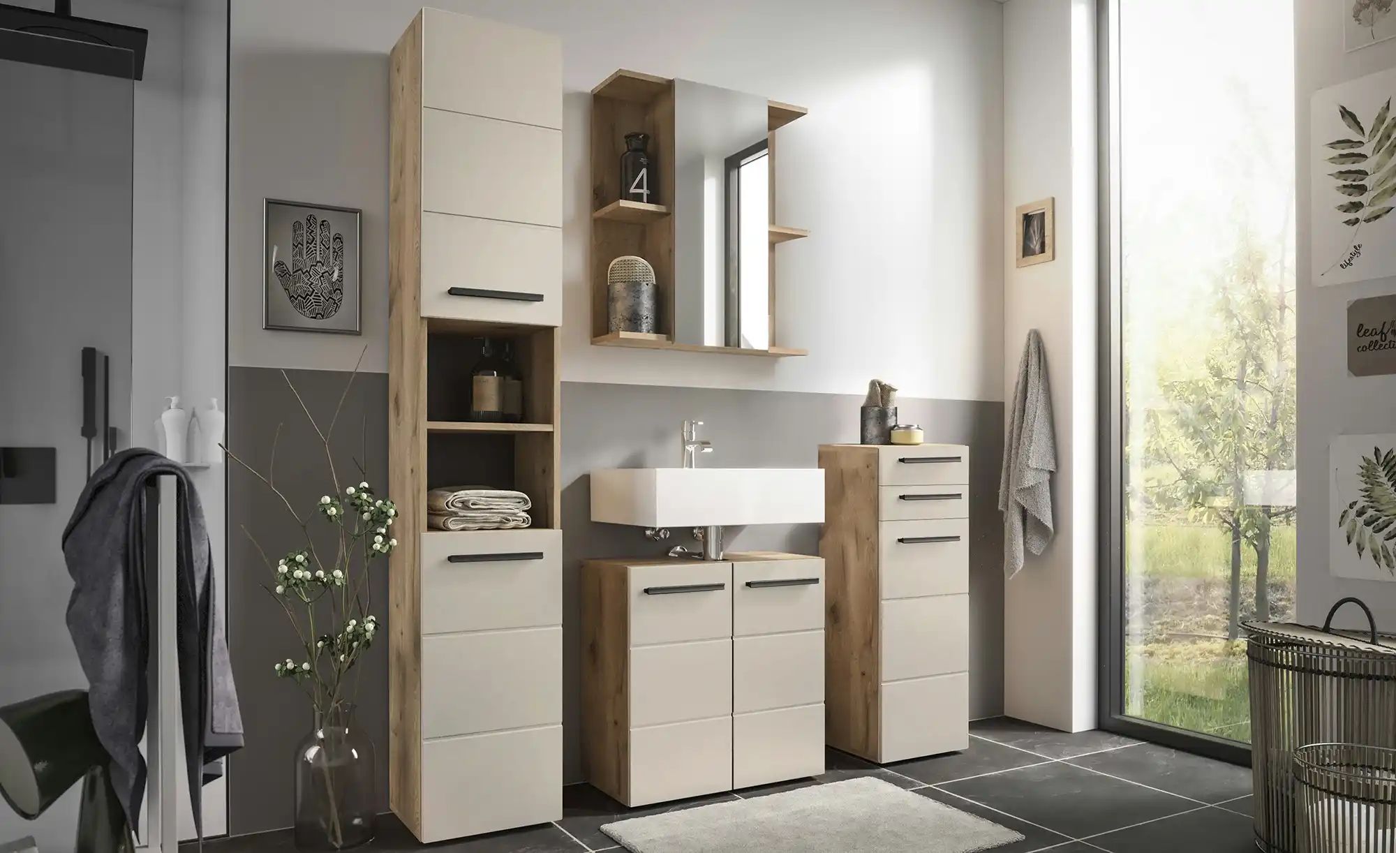 uno Highboard  Glammsee ¦ mehrfarbig ¦ Maße (cm): B: 34 H: 104 T: 31 Schrän günstig online kaufen