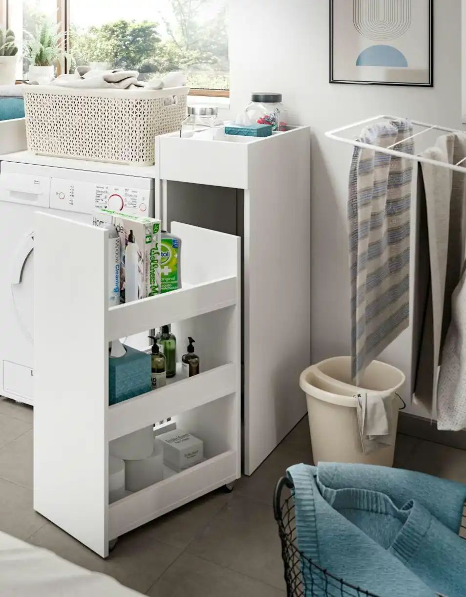 Thumbnail - Waschmaschinenschrank  Frillensee ¦ weiß ¦ Maße (cm): B: 95 H: 101 Schränke > Badschränke > Bad-Midischränke - Höffner