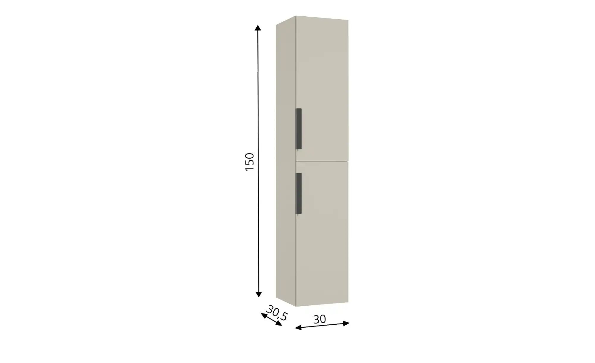 Thumbnail - Hochschrank Fährsee ¦ beige ¦ Maße (cm): B: 30 H: 150 T: 31.0 Schränke > Badschränke > Bad-Hochschränke - Höffner
