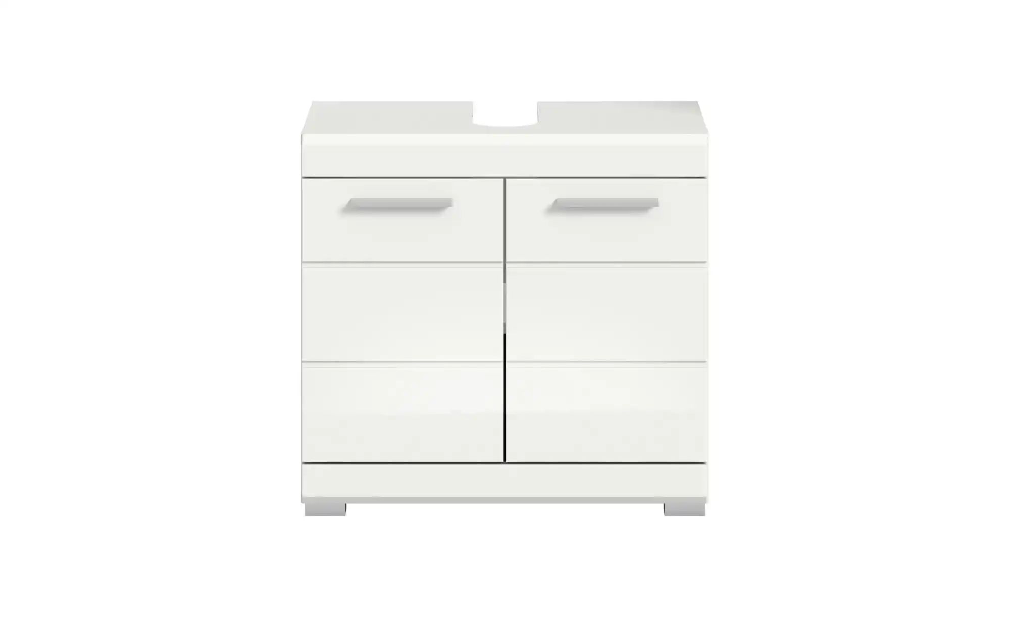 Thumbnail - Waschbeckenunterschrank SCHLOONSEE Breite 60cm 2 Tür 2 Fächer mit Siphonausschnitt MDF-Front in verschiedenen Farbe...
