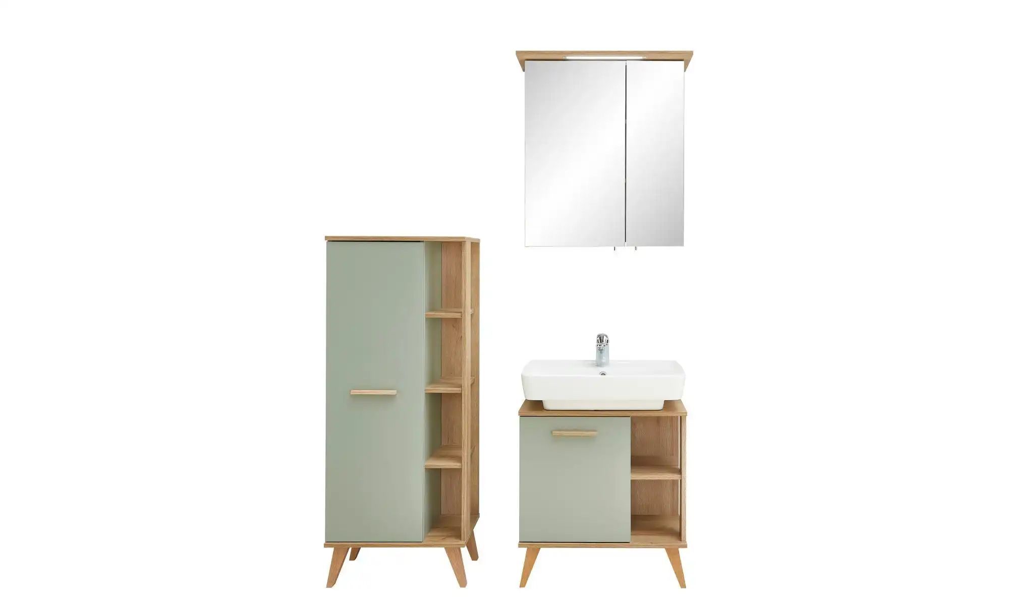 Badkombination  Dehmsee ¦ grün ¦ Maße (cm): B: 111 H: 200 Schränke > Badsch günstig online kaufen