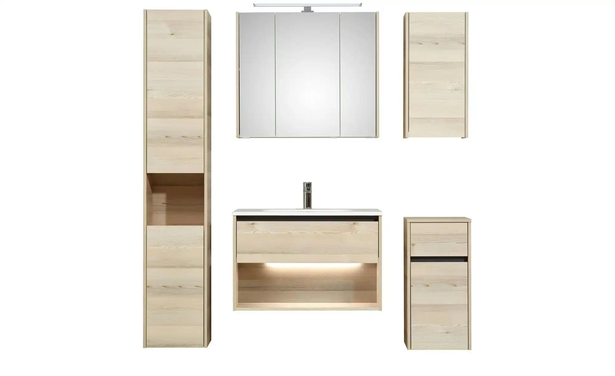 Badkombination  Dillinger See ¦ holzfarben ¦ Maße (cm): B: 151 H: 200 Schrä günstig online kaufen