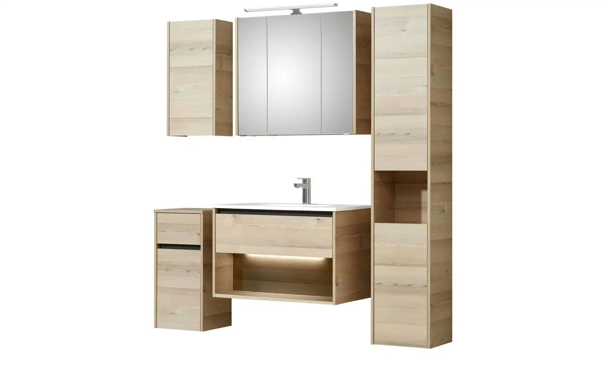 Badkombination  Dillinger See ¦ holzfarben ¦ Maße (cm): B: 151 H: 200 Schrä günstig online kaufen