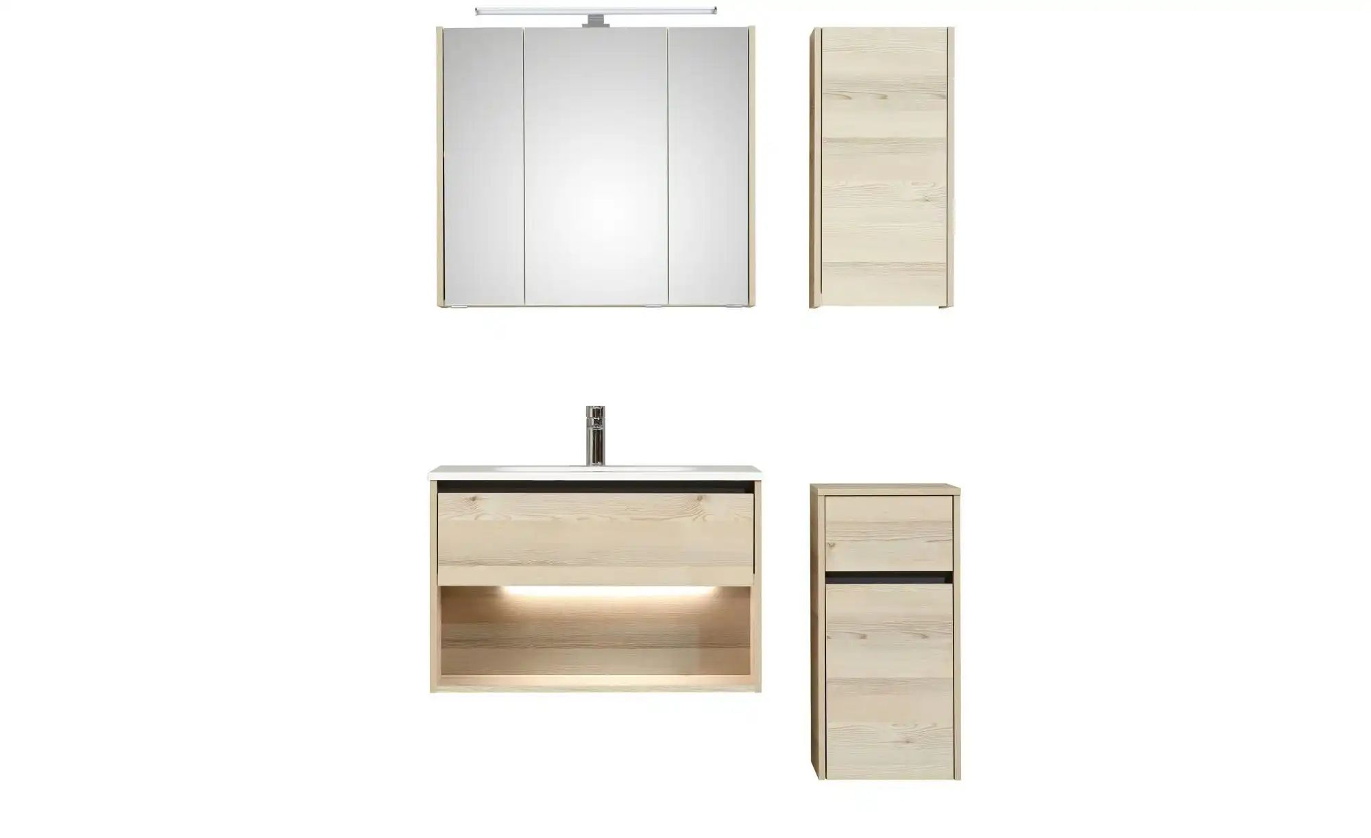 Badkombination  Dillinger See ¦ holzfarben ¦ Maße (cm): B: 81 H: 200 Schrän günstig online kaufen