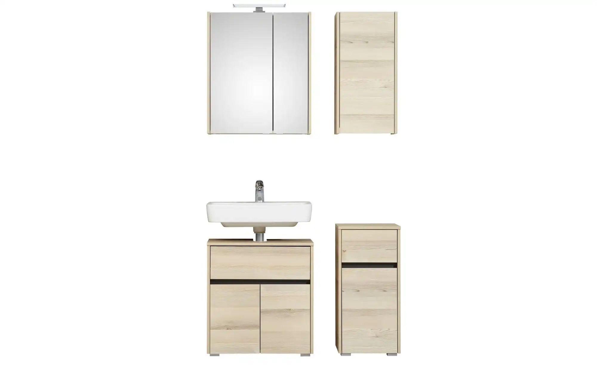 Badkombination  Dillinger See ¦ holzfarben ¦ Maße (cm): B: 95 H: 200 Schrän günstig online kaufen