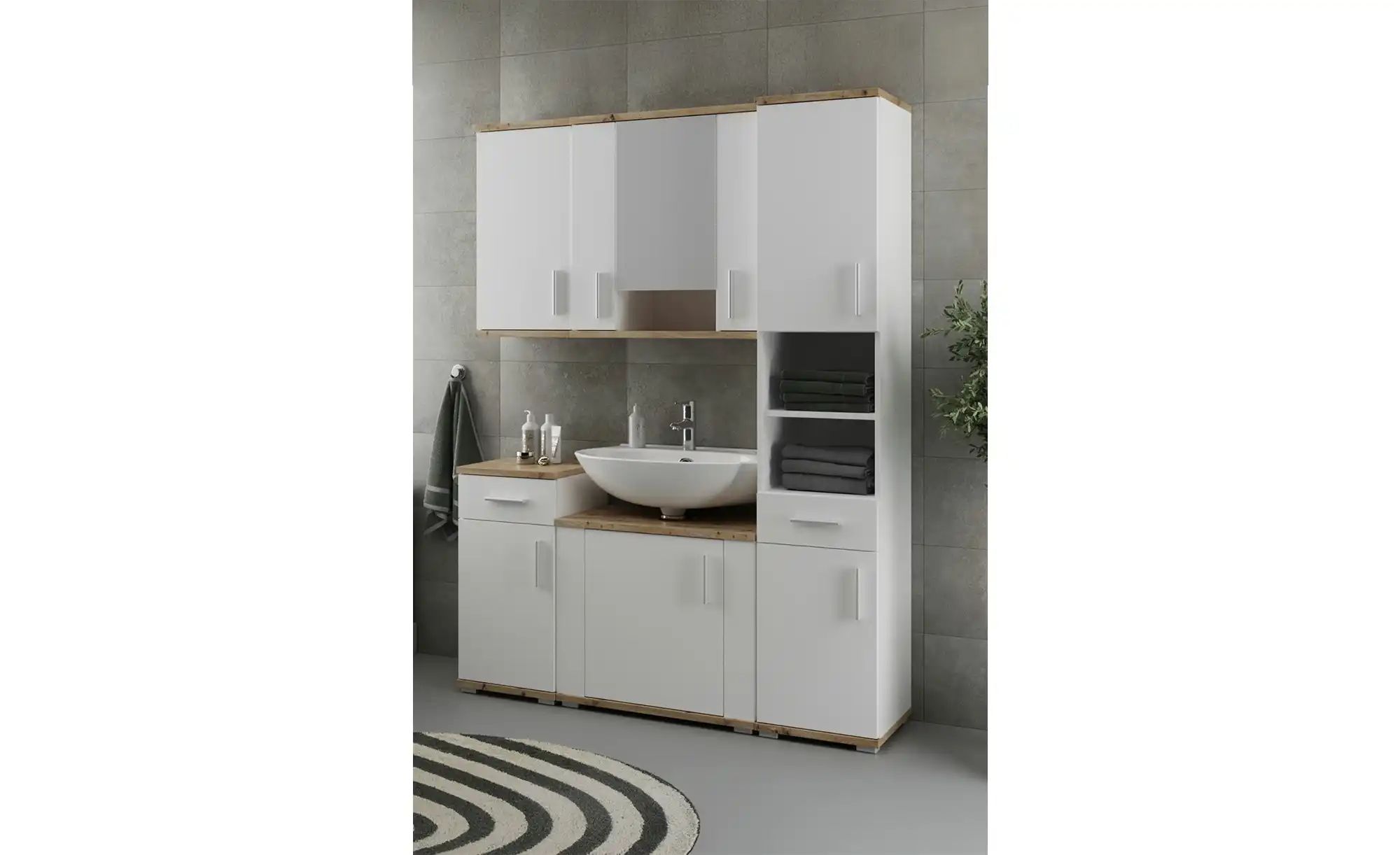 Waschbeckenunterschrank  Lauchsee ¦ weiß ¦ Maße (cm): B: 68,7 H: 60,1 T: 35 günstig online kaufen