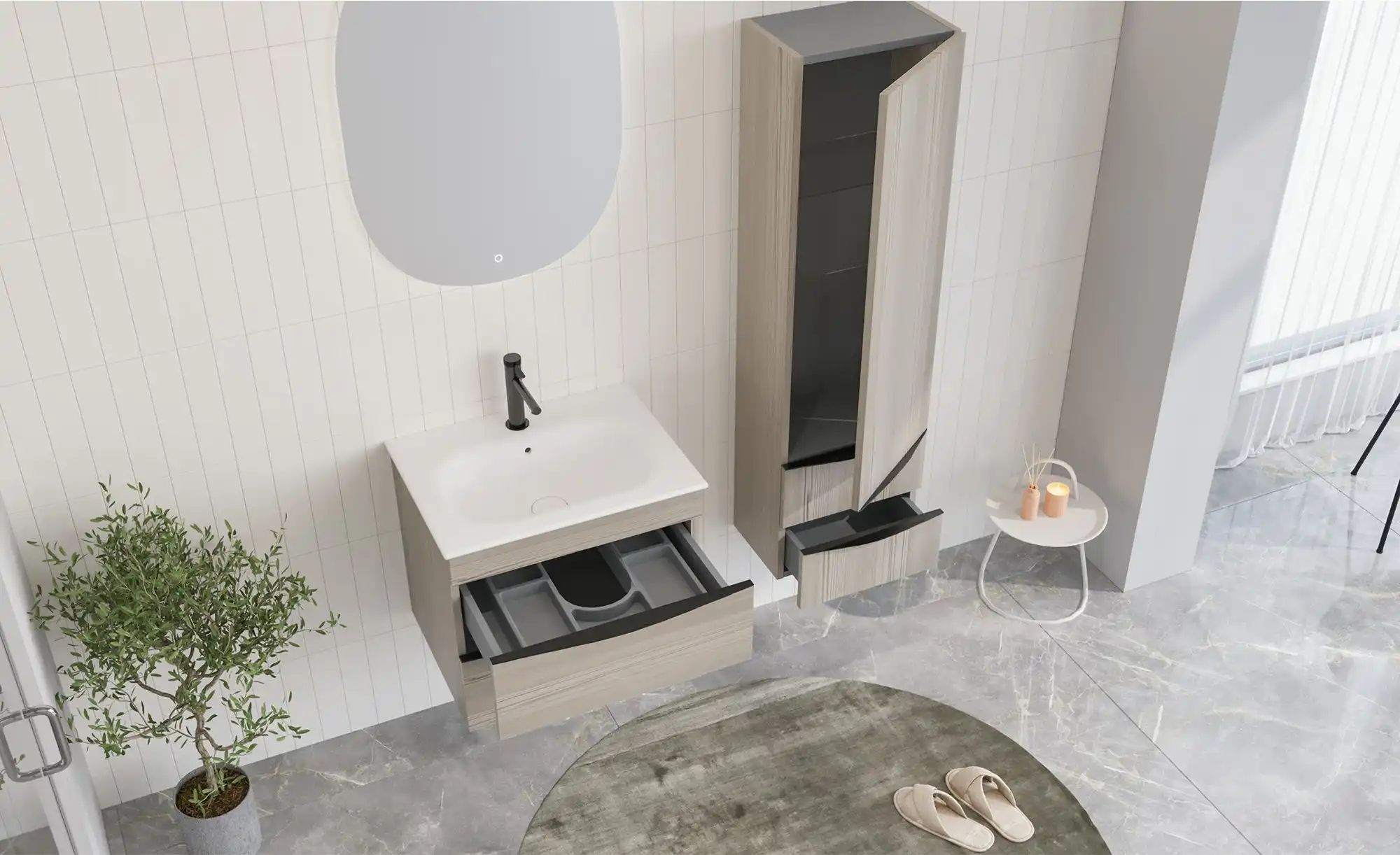Hochschrank  Wendsee ¦ beige ¦ Maße (cm): B: 40 H: 138 T: 27.0 Schränke > B günstig online kaufen