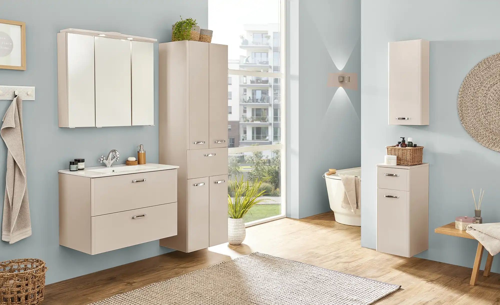 Thumbnail - Wandschrank Bodensee ¦ beige ¦ Maße (cm): B: 30 H: 73 T: 18.0 Schränke > Badschränke > Bad-Hängeschränke - Höffner