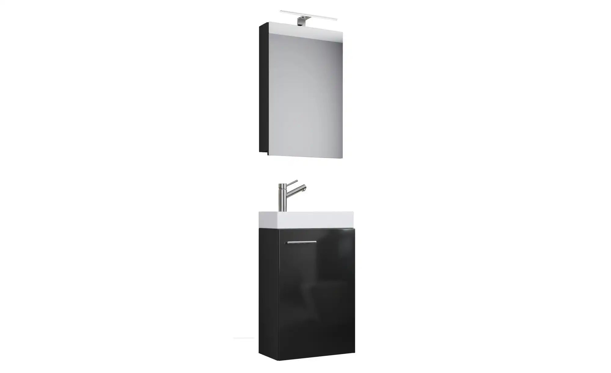 Badkombination   ¦ schwarz ¦ Maße (cm): B: 41 H: 135 Schränke > Badschränke günstig online kaufen