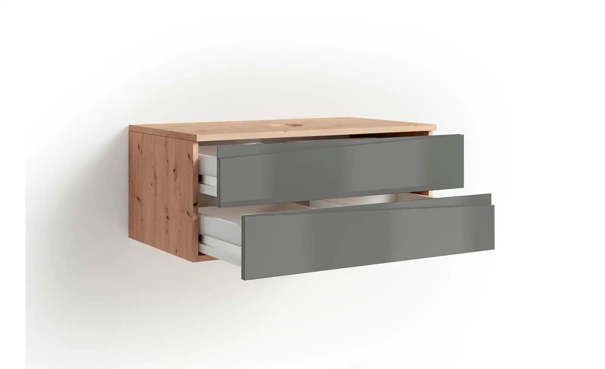 by Living Waschtisch   ¦ braun ¦ Maße (cm): B: 80 H: 33 Schränke > Badschrä günstig online kaufen