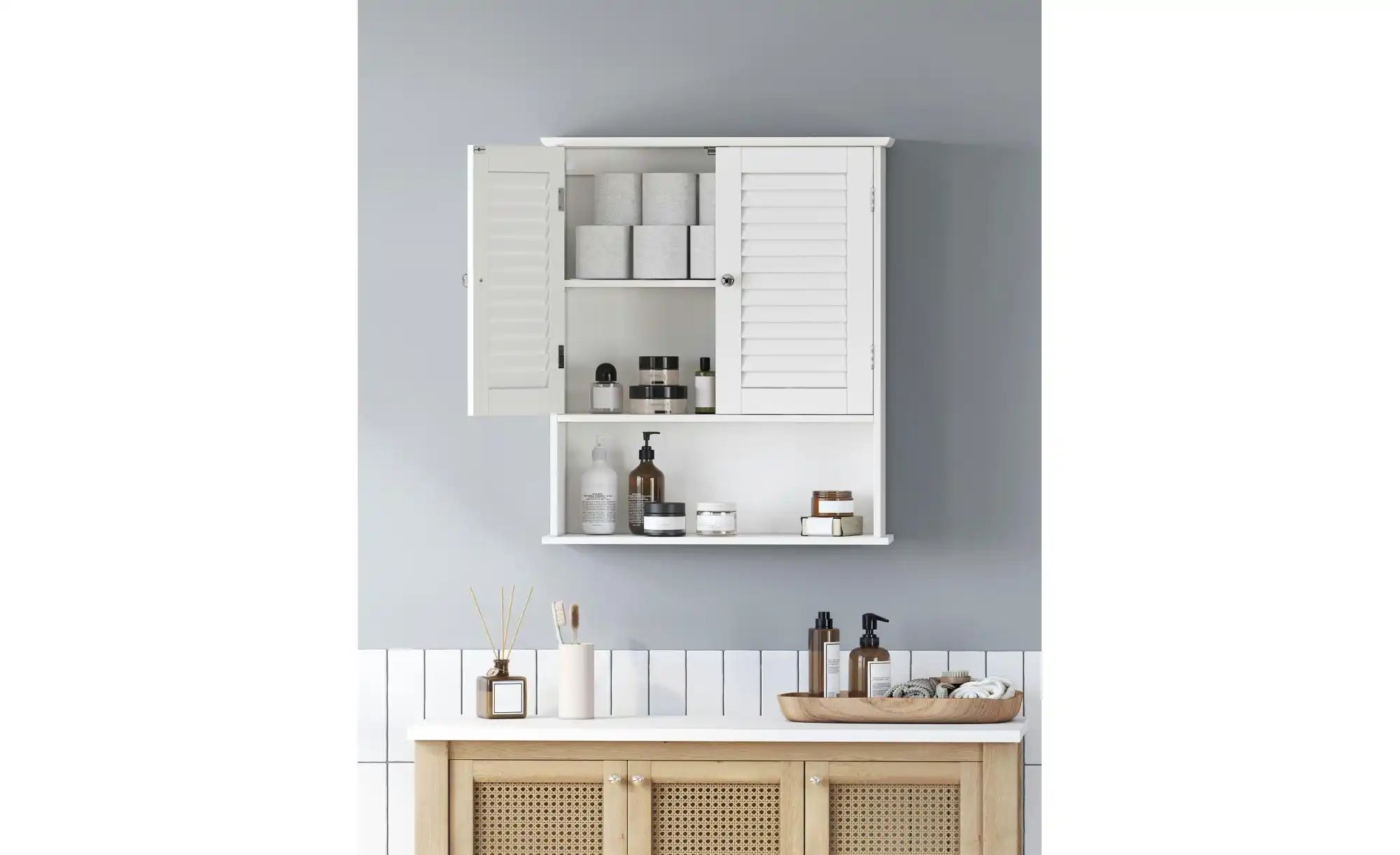 Thumbnail - Hängeschrank ¦ weiß ¦ Maße (cm): B: 60 H: 70 Schränke > Badschränke > Bad-Hängeschränke - Höffner