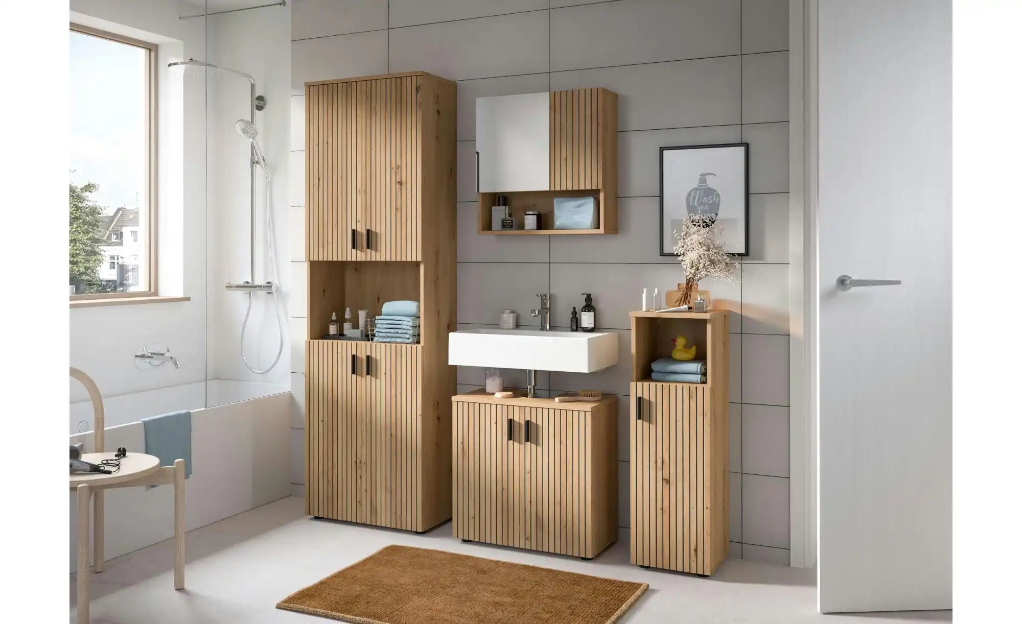 Hochschrank   ¦ holzfarben ¦ Maße (cm): B: 60 H: 192 Schränke > Badschränke günstig online kaufen