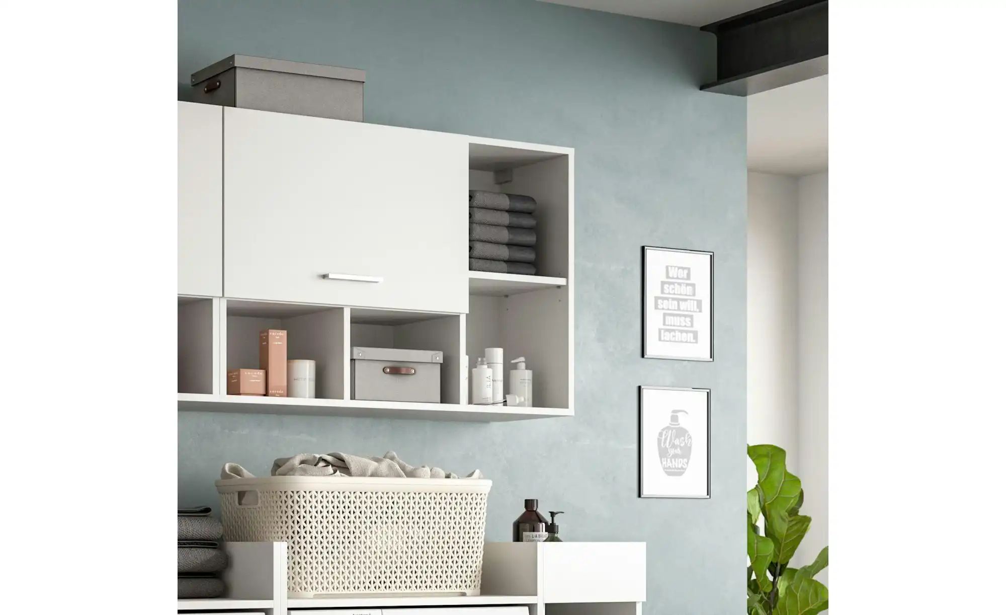 Hängeschrank   ¦ weiß ¦ Maße (cm): B: 95 H: 64 Schränke > Badschränke > Bad günstig online kaufen