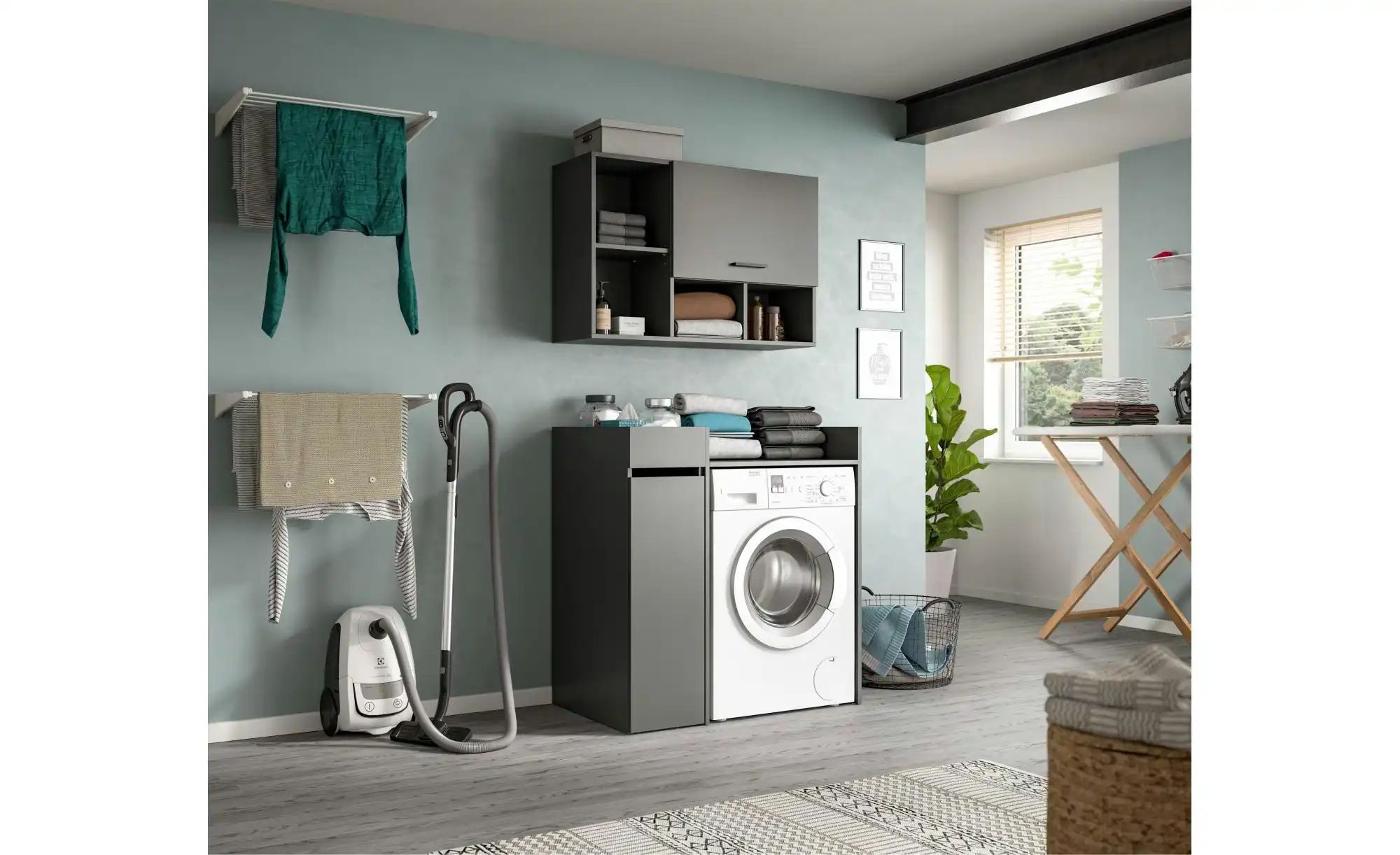 Hängeschrank   ¦ grau ¦ Maße (cm): B: 95 H: 64 Schränke > Badschränke > Bad günstig online kaufen