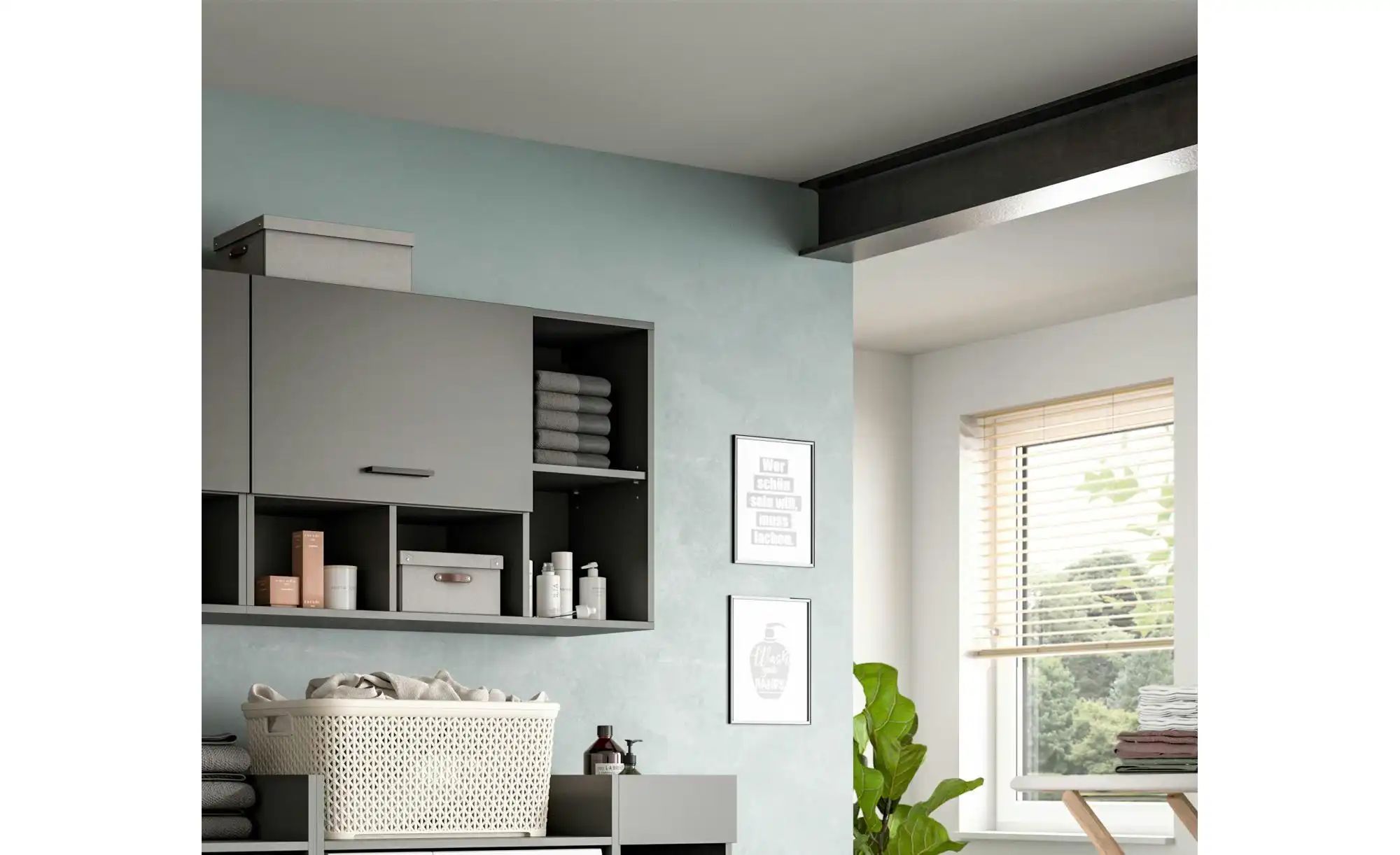 Thumbnail - Hängeschrank  Frillensee ¦ grau ¦ Maße (cm): B: 95 H: 64 Schränke > Badschränke > Bad-Hängeschränke - Höffner