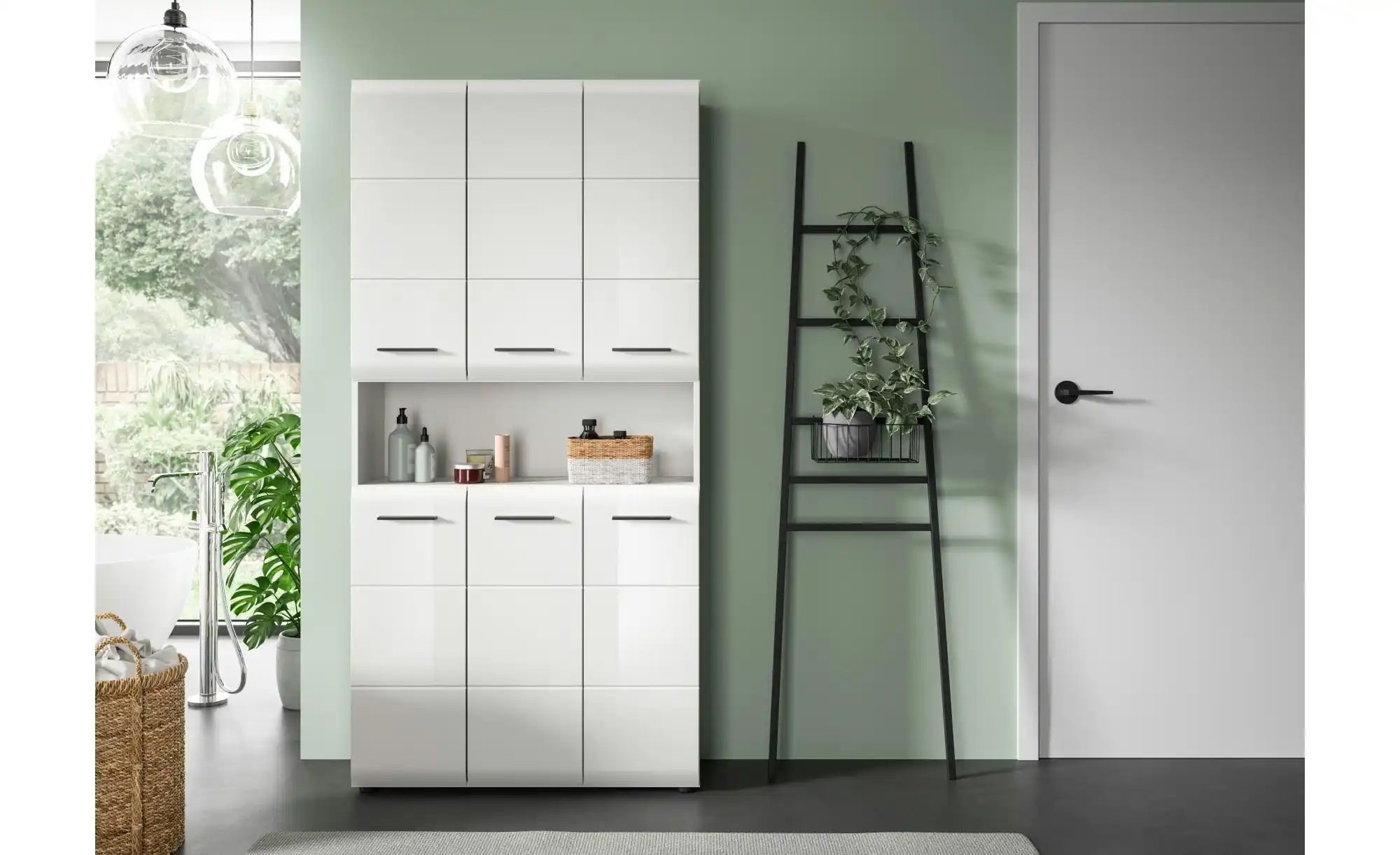 Mehrzweckschrank  Igelsbachsee ¦ weiß ¦ Maße (cm): B: 90 H: 185 Schränke > günstig online kaufen