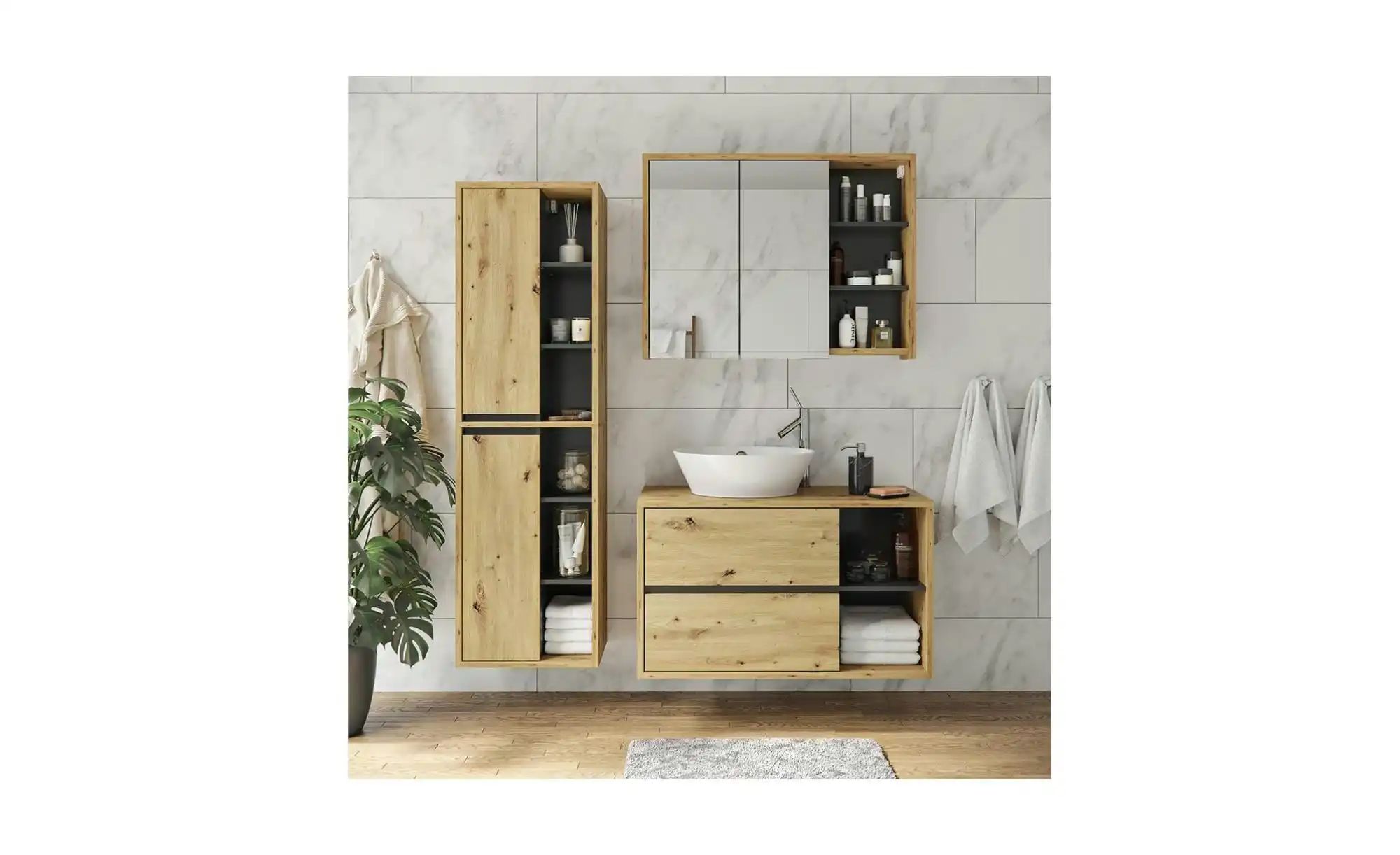 Thumbnail - Hochschrank   ¦ holzfarben ¦ Maße (cm): B: 50 H: 170 Schränke > Badschränke > Bad-Hochschränke - Höffner