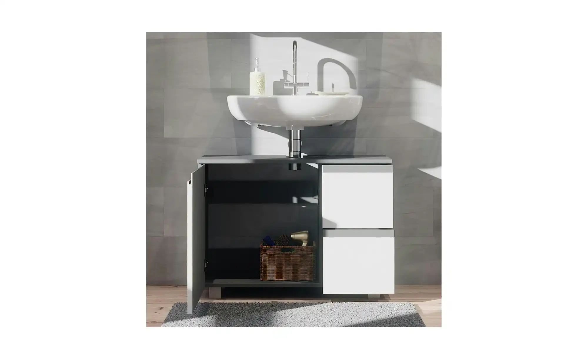 Thumbnail - Waschbeckenunterschrank   ¦ weiß ¦ Maße (cm): B: 80 H: 60,8 Schränke > Badschränke > Waschbecken-unterschränke - Höffner