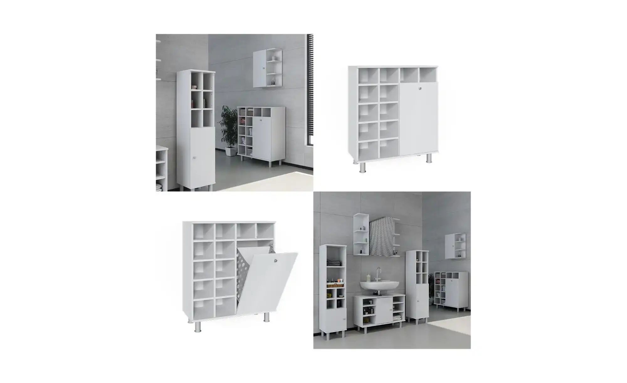 Thumbnail - Midischrank   ¦ weiß ¦ Maße (cm): B: 78,4 H: 91,6 Schränke > Badschränke > Bad-Midischränke - Höffner