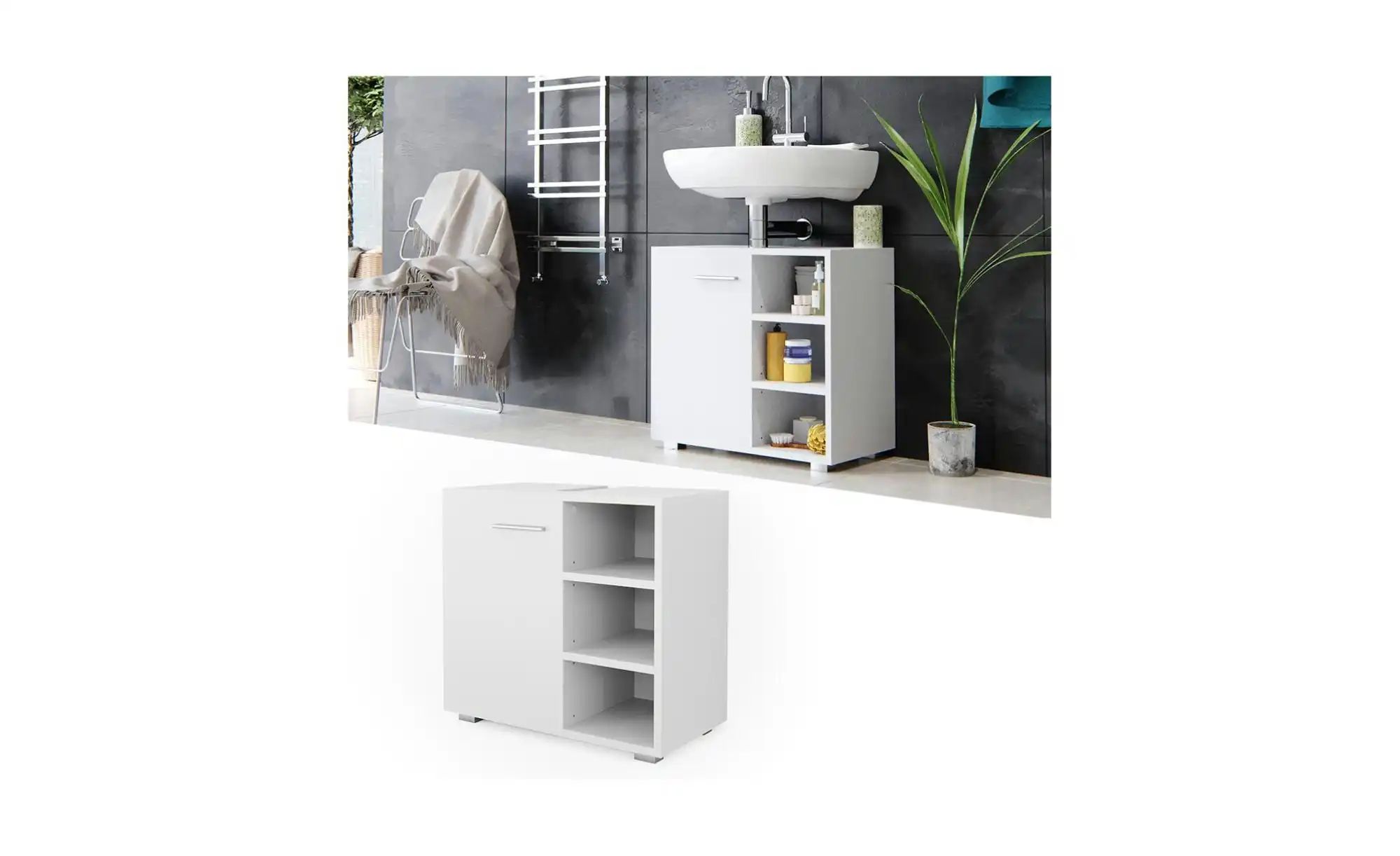 Thumbnail - Waschbeckenunterschrank   ¦ weiß ¦ Maße (cm): B: 60 H: 55,6 Schränke > Badschränke > Waschbecken-unterschränke - Höffner