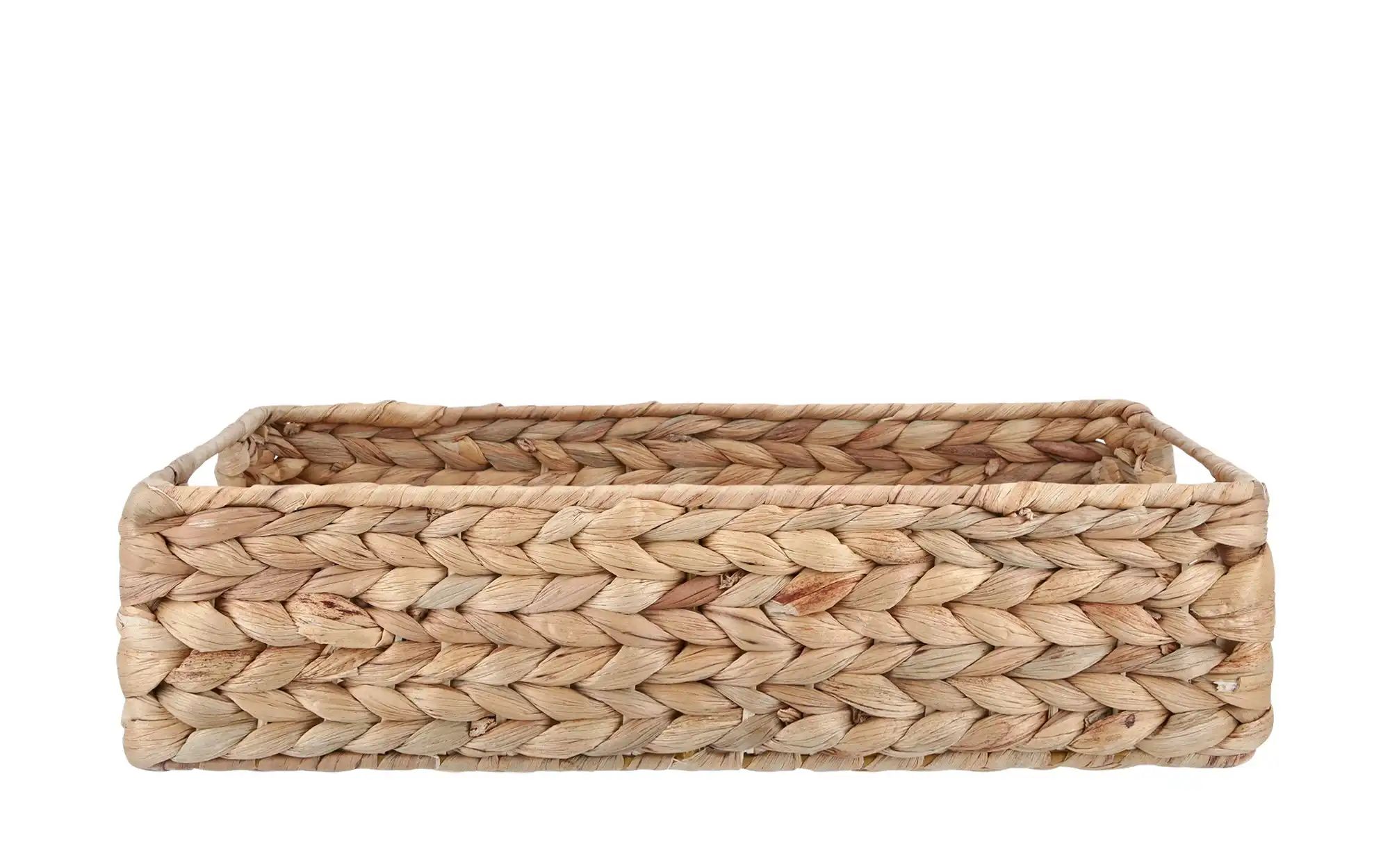 Aufbewahrungskorb  3er Set   ¦ braun ¦ Wasserhyazinthe,Metall ¦ Maße (cm): günstig online kaufen