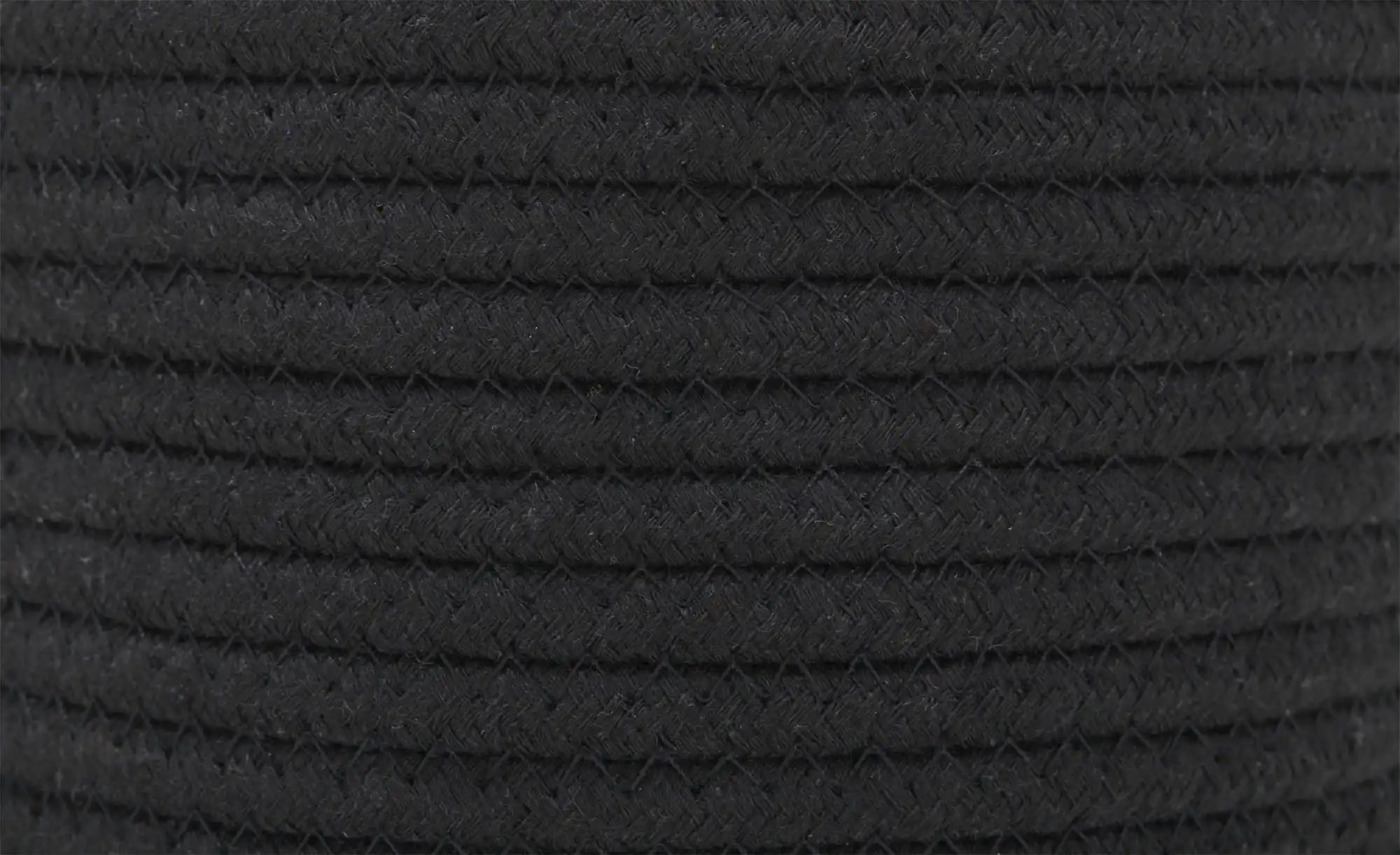 Thumbnail - HOME STORY Aufbewahrungskorb mit Deckel  2er Set   ¦ schwarz ¦ Polyester,Baumwolle ¦ Maße (cm): H: 14  Ø: 19 Aufbewahrun...