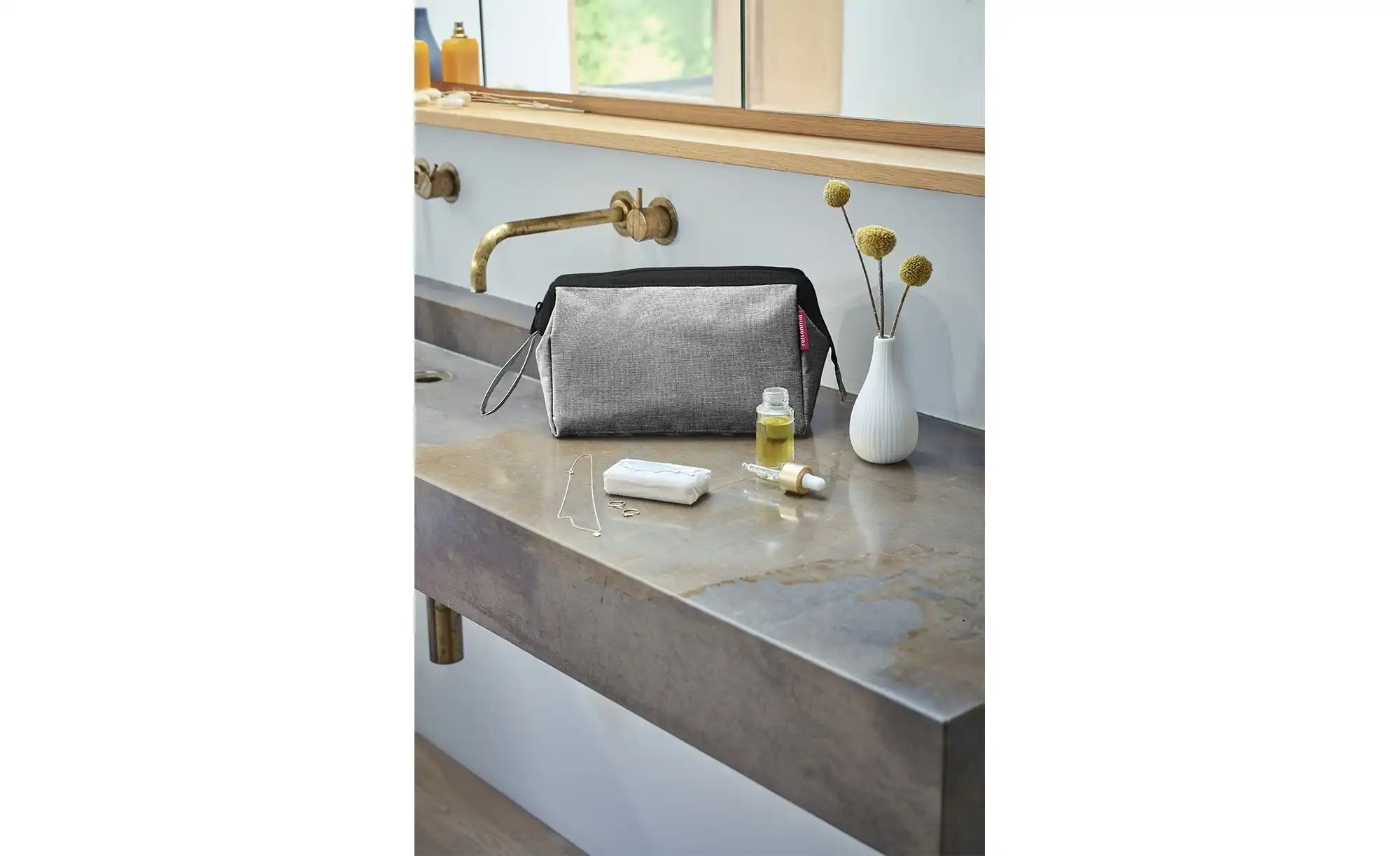 reisenthel Kosmetiktasche   ¦ grau ¦ Polyester ¦ Maße (cm): B: 26 H: 18 T: günstig online kaufen