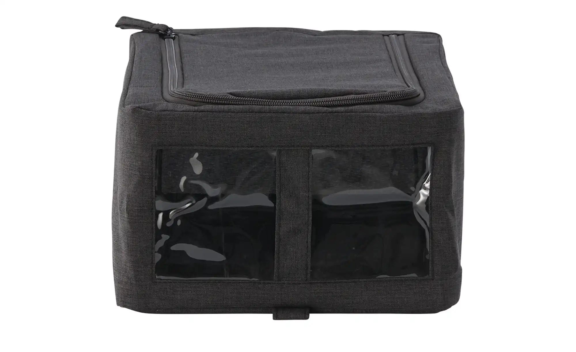 Aufbewahrungsbox mit Fenster   ¦ schwarz ¦ Polyester,Metall ¦ Maße (cm): B: günstig online kaufen