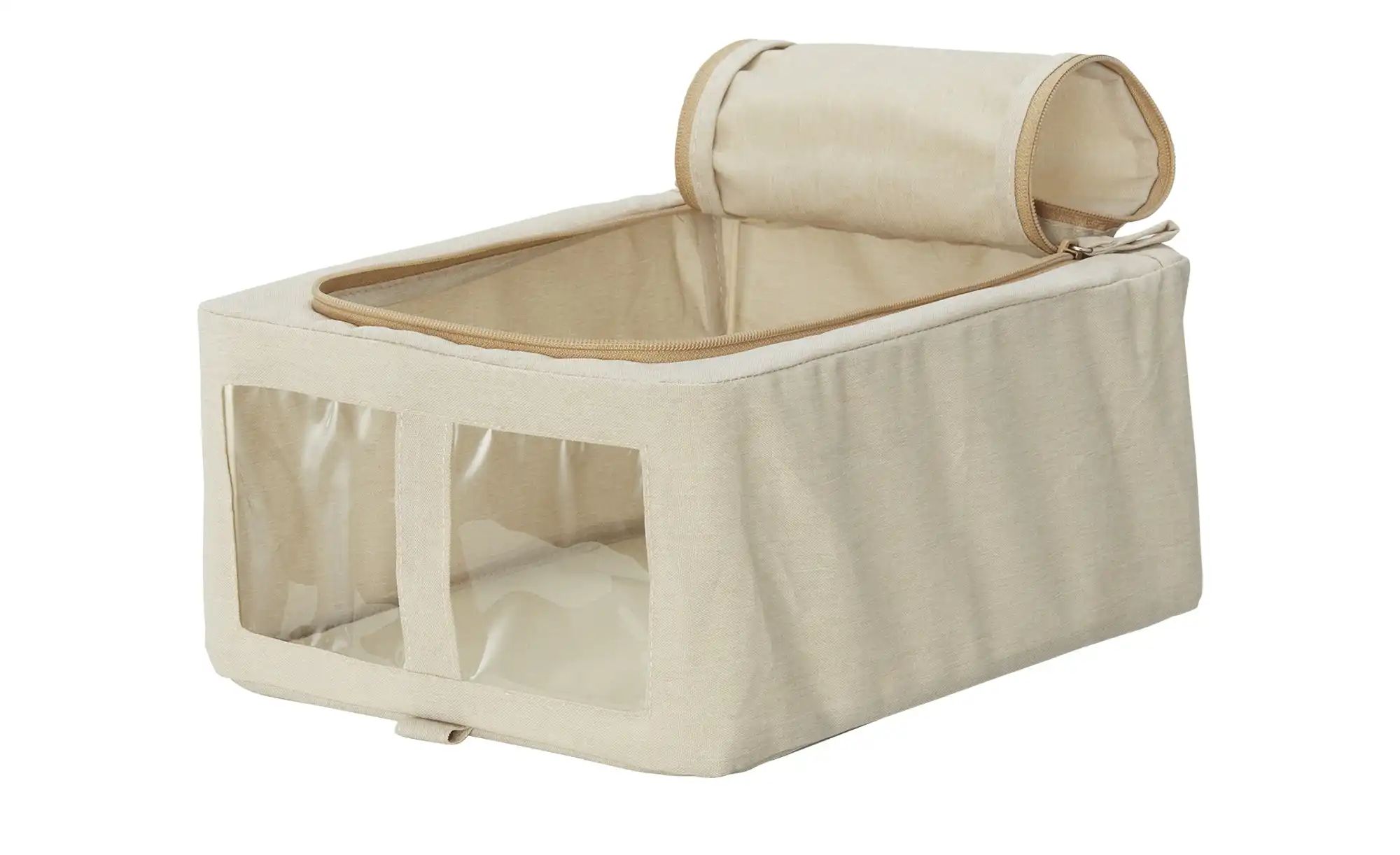 Aufbewahrungsbox mit Fenster   ¦ beige ¦ Polyester,Metall ¦ Maße (cm): B: 3 günstig online kaufen