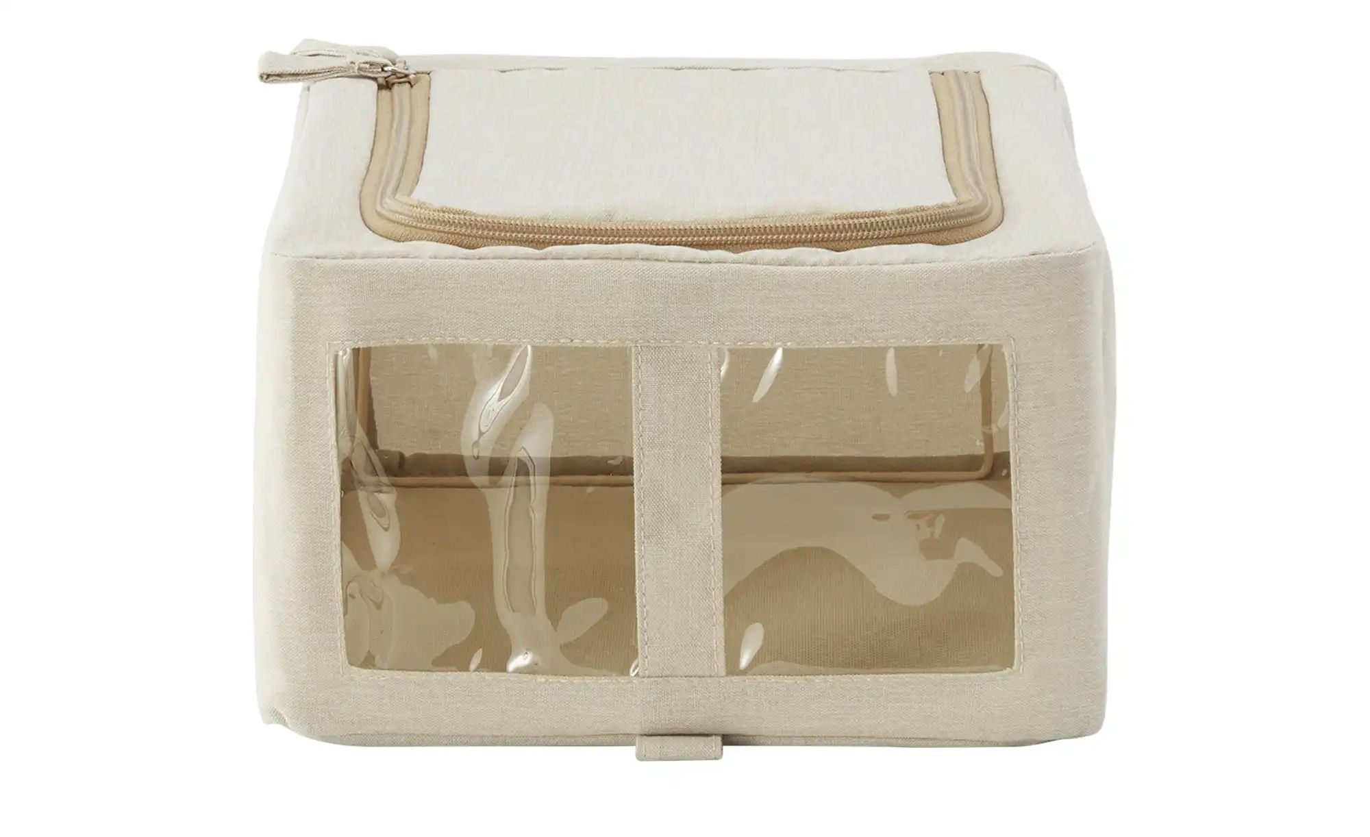 Aufbewahrungsbox mit Fenster   ¦ beige ¦ Polyester,Metall ¦ Maße (cm): B: 3 günstig online kaufen