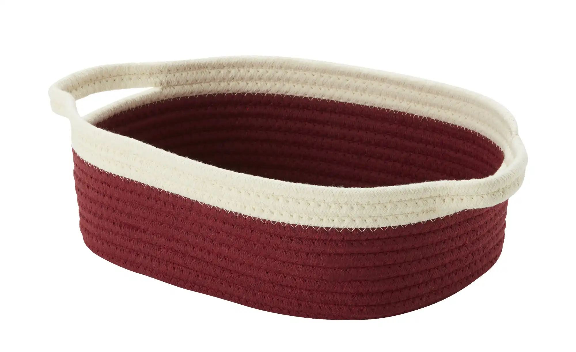 HOME STORY Aufbewahrungskorb  3er Set   ¦ rot ¦ Polyester,Baumwolle ¦ Maße günstig online kaufen