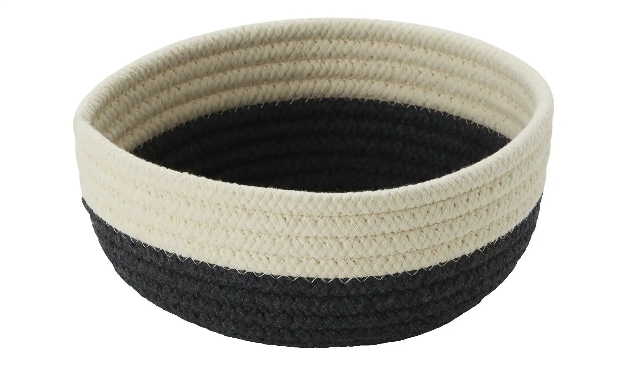 Thumbnail - HOME STORY Aufbewahrungskorb  2er Set   ¦ schwarz ¦ Polyester,Baumwolle ¦ Maße (cm): H: 10  Ø: 23 Aufbewahrung > Körbe -...