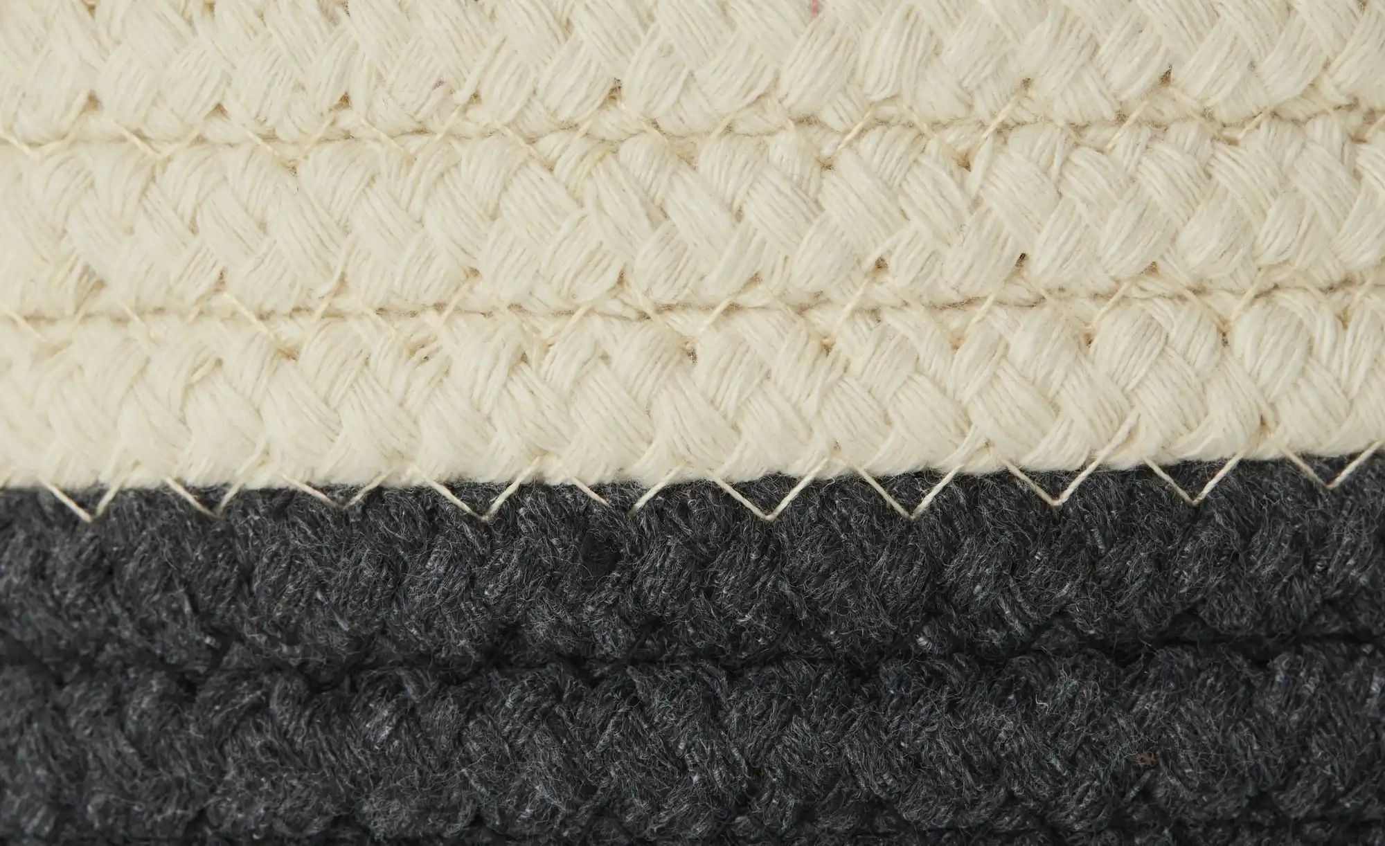 Thumbnail - HOME STORY Aufbewahrungskorb  2er-Set   ¦ schwarz ¦ Polyester,Baumwolle ¦ Maße (cm): H: 14  Ø: 20 Aufbewahrung > Körbe -...