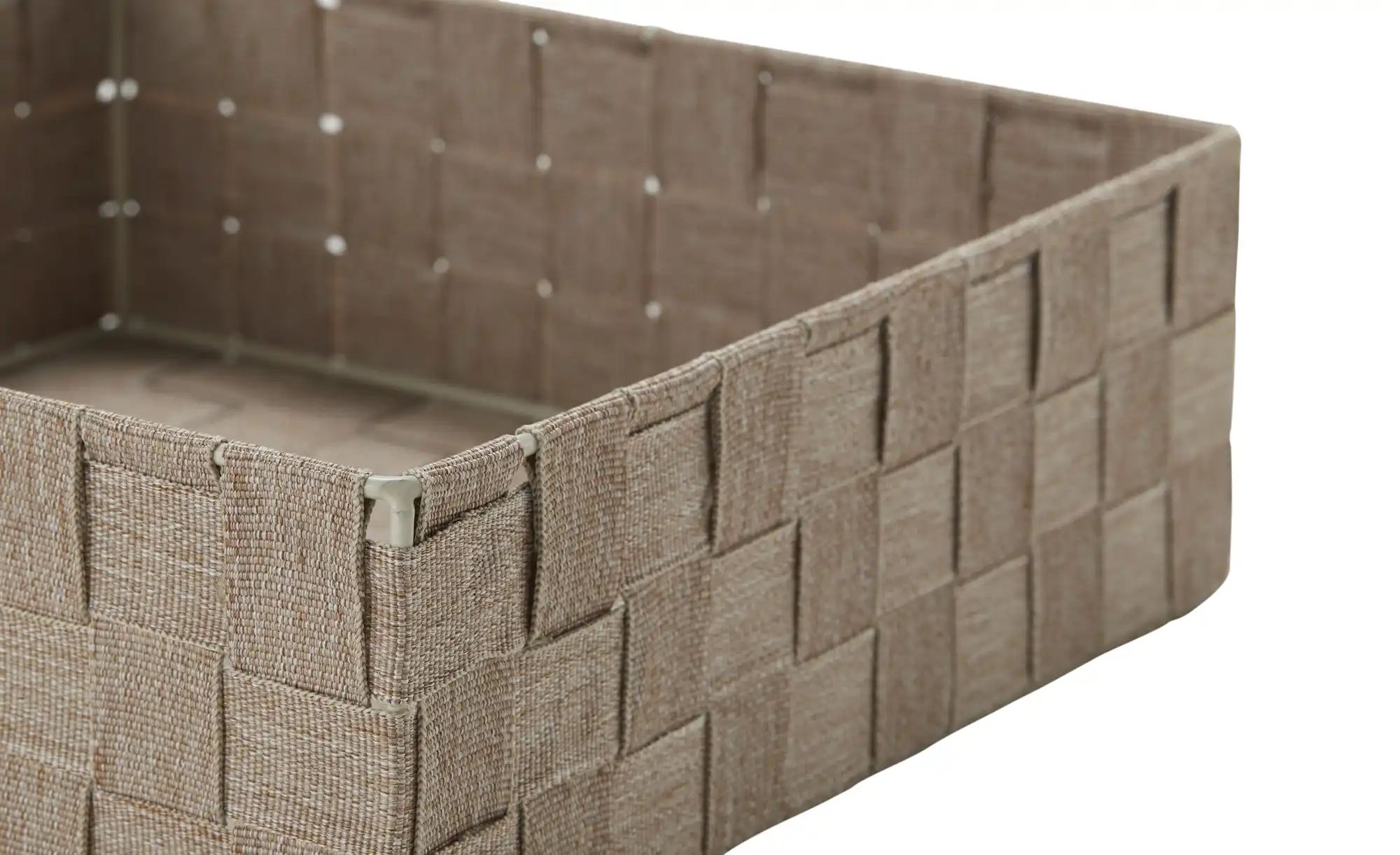 Thumbnail - HOME STORY Aufbewahrungskorb 4er-Set ¦ braun ¦ Polyester,Metall ¦ Maße (cm): B: 26 H: 8,5 T: 26.0 Aufbewahrung > Körb...