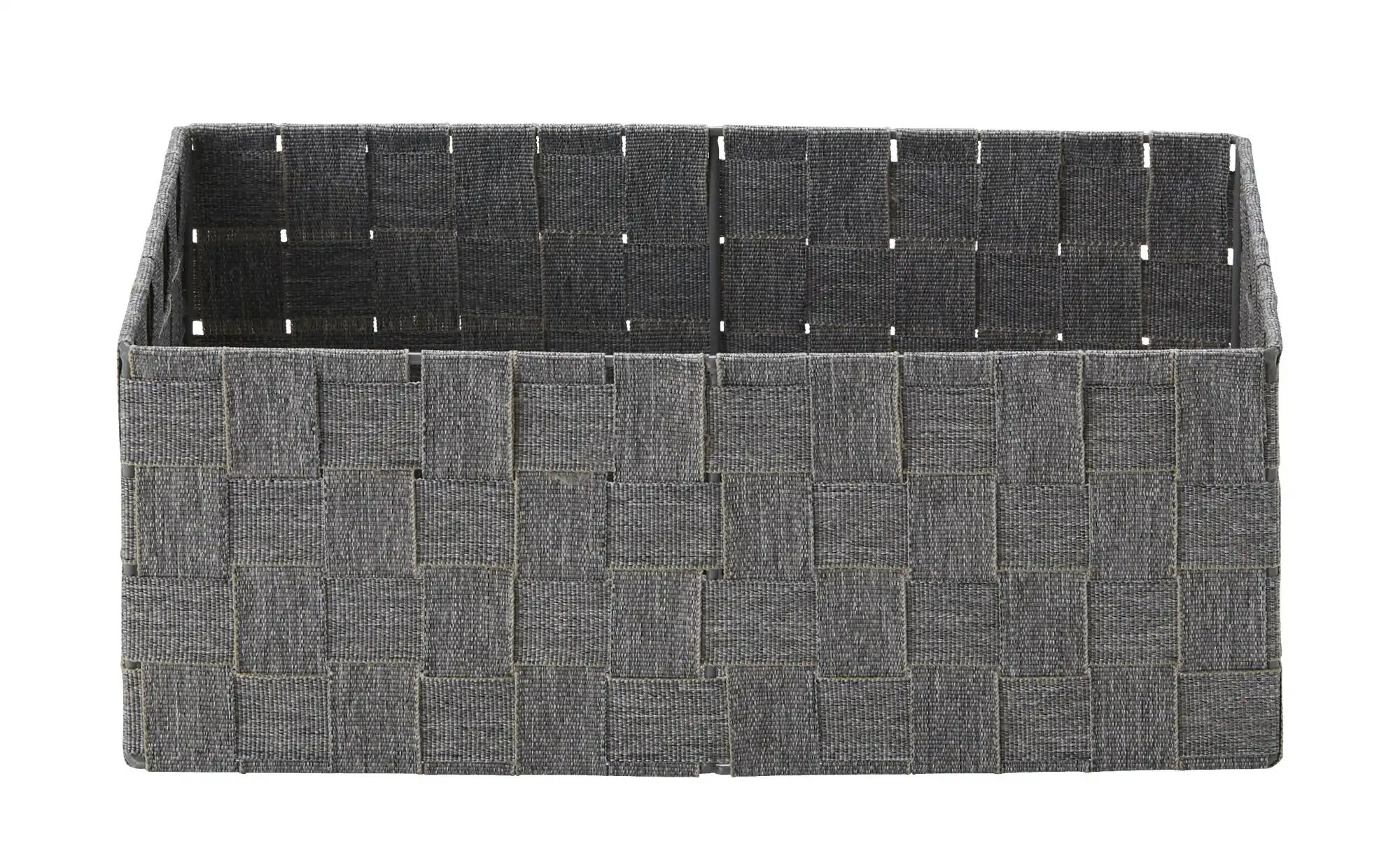 Thumbnail - HOME STORY Aufbewahrungskorb 3er Set ¦ grau ¦ Polyester,Metall ¦ Maße (cm): B: 32,5 H: 12,5 T: 22.0 Aufbewahrung > Kö...