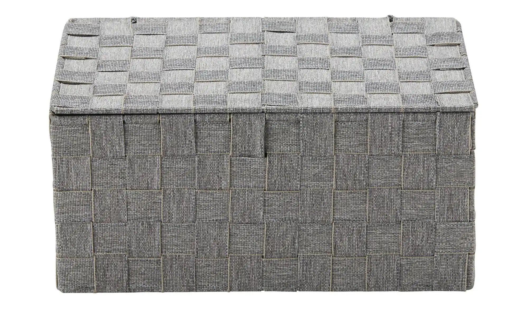 Thumbnail - HOME STORY Aufbewahrungskorb 2er Set ¦ grau ¦ Polyester,Metall ¦ Maße (cm): B: 30 H: 14 T: 20.0 Aufbewahrung > Körbe ...