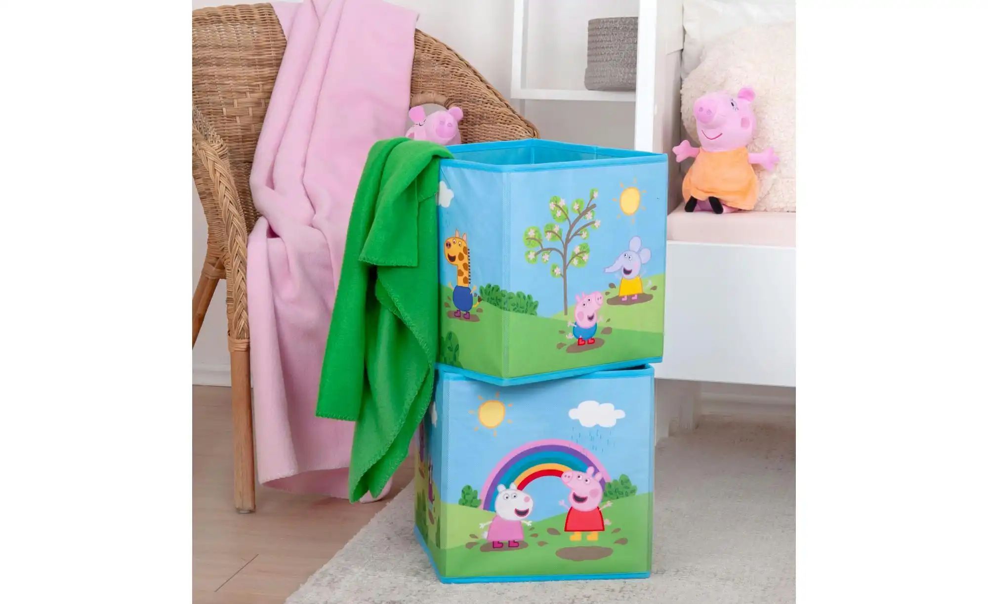 Thumbnail - Herding Aufbewahrungsbox  Peppa Wutz ¦ mehrfarbig ¦ Stoff ¦ Maße (cm): B: 30 H: 30 Aufbewahrung > Aufbewahrungsboxen - H...