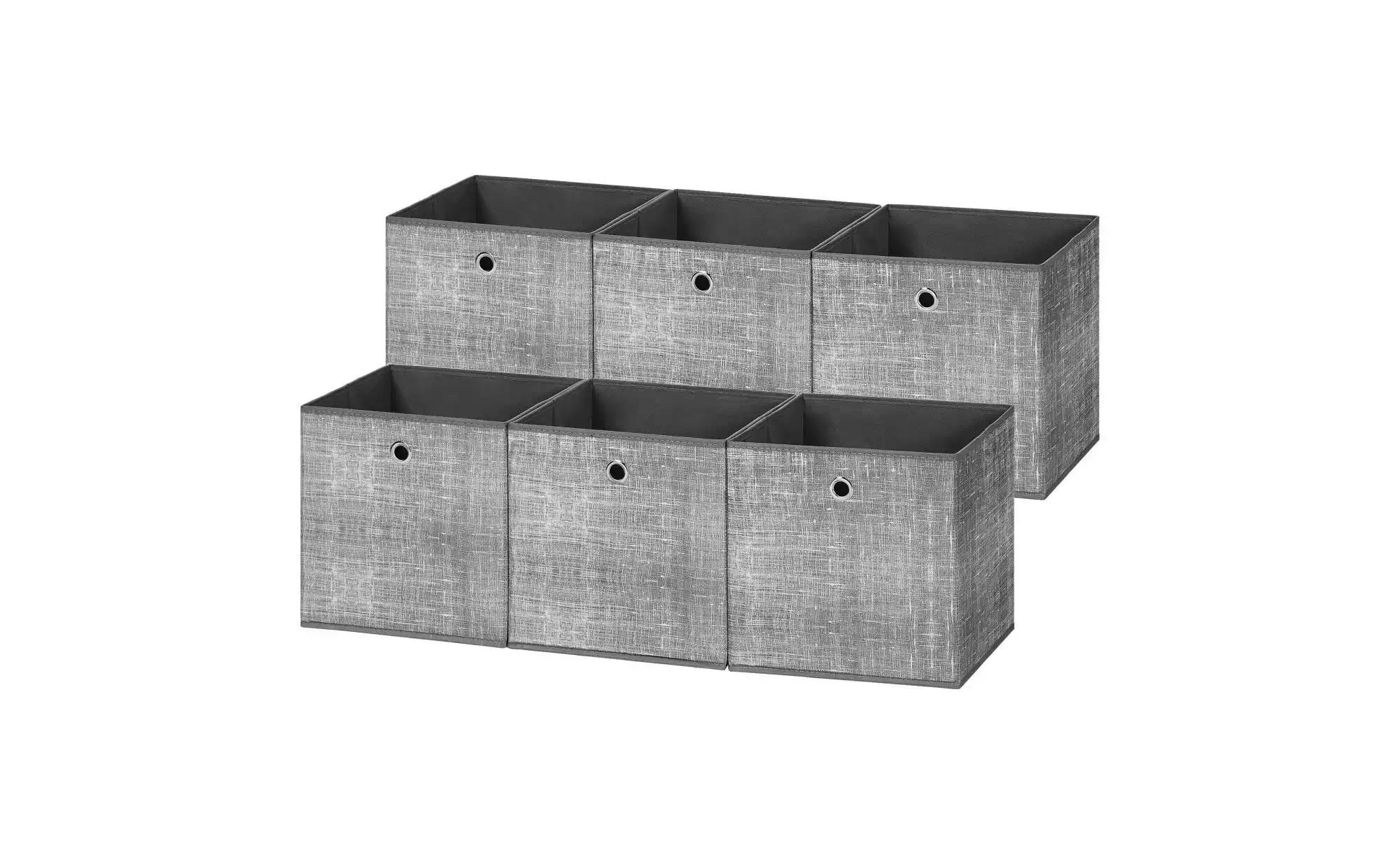 Aufbewahrungsbox 6er-Set   ¦ grau ¦ Polypropylen ¦ Maße (cm): B: 30 H: 30 A günstig online kaufen