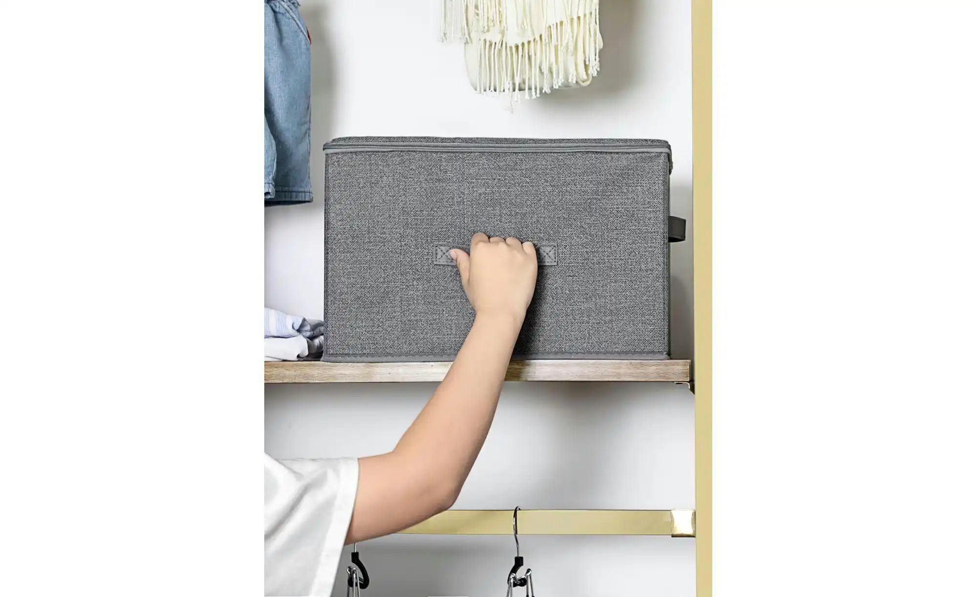 Aufbewahrungsbox 3er-Set   ¦ grau ¦ Polypropylen ¦ Maße (cm): B: 40 H: 25 A günstig online kaufen