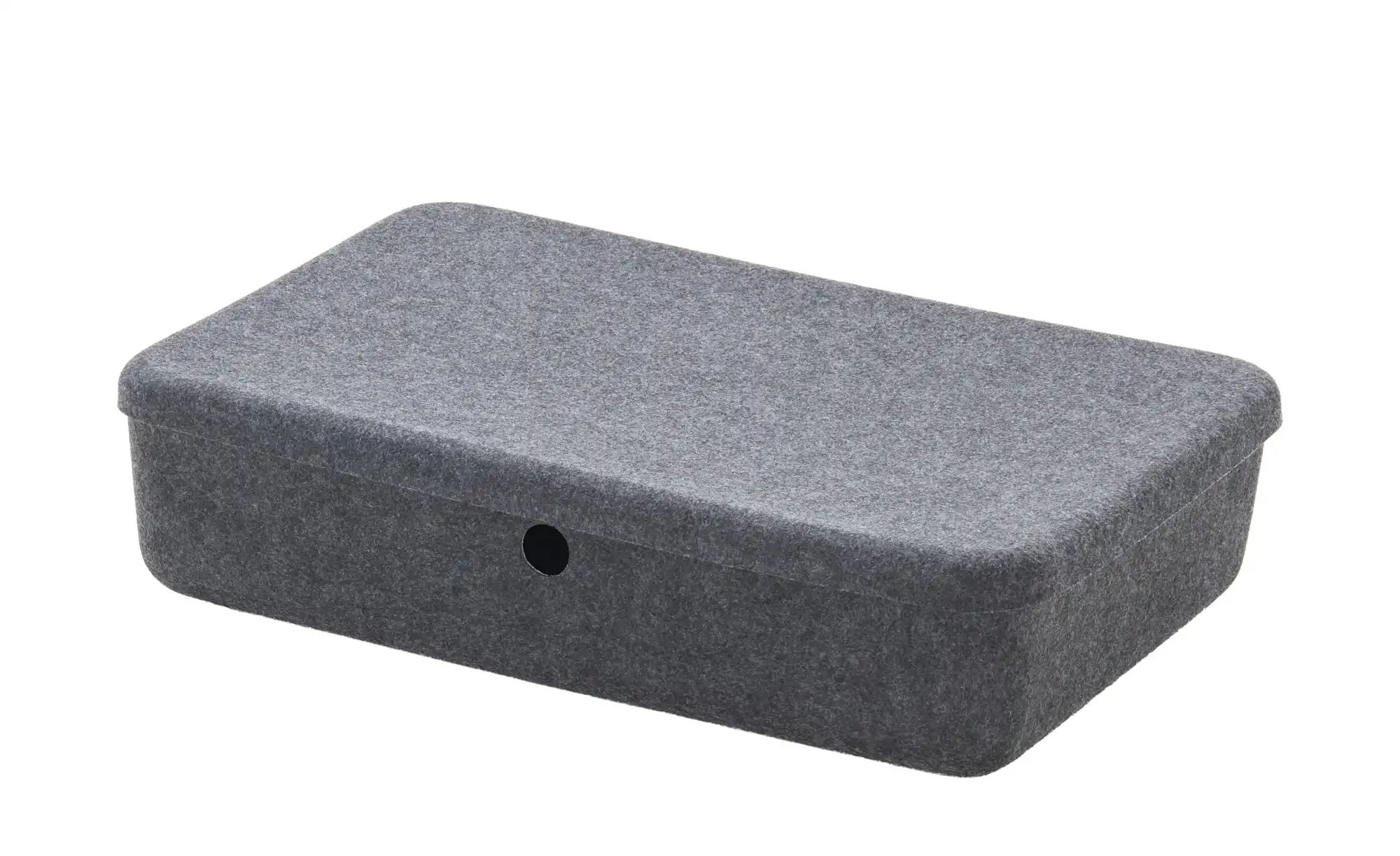 Aufbewahrungsbox mit Deckel   ¦ grau ¦ Filz ¦ Maße (cm): B: 37 H: 14 Aufbew günstig online kaufen