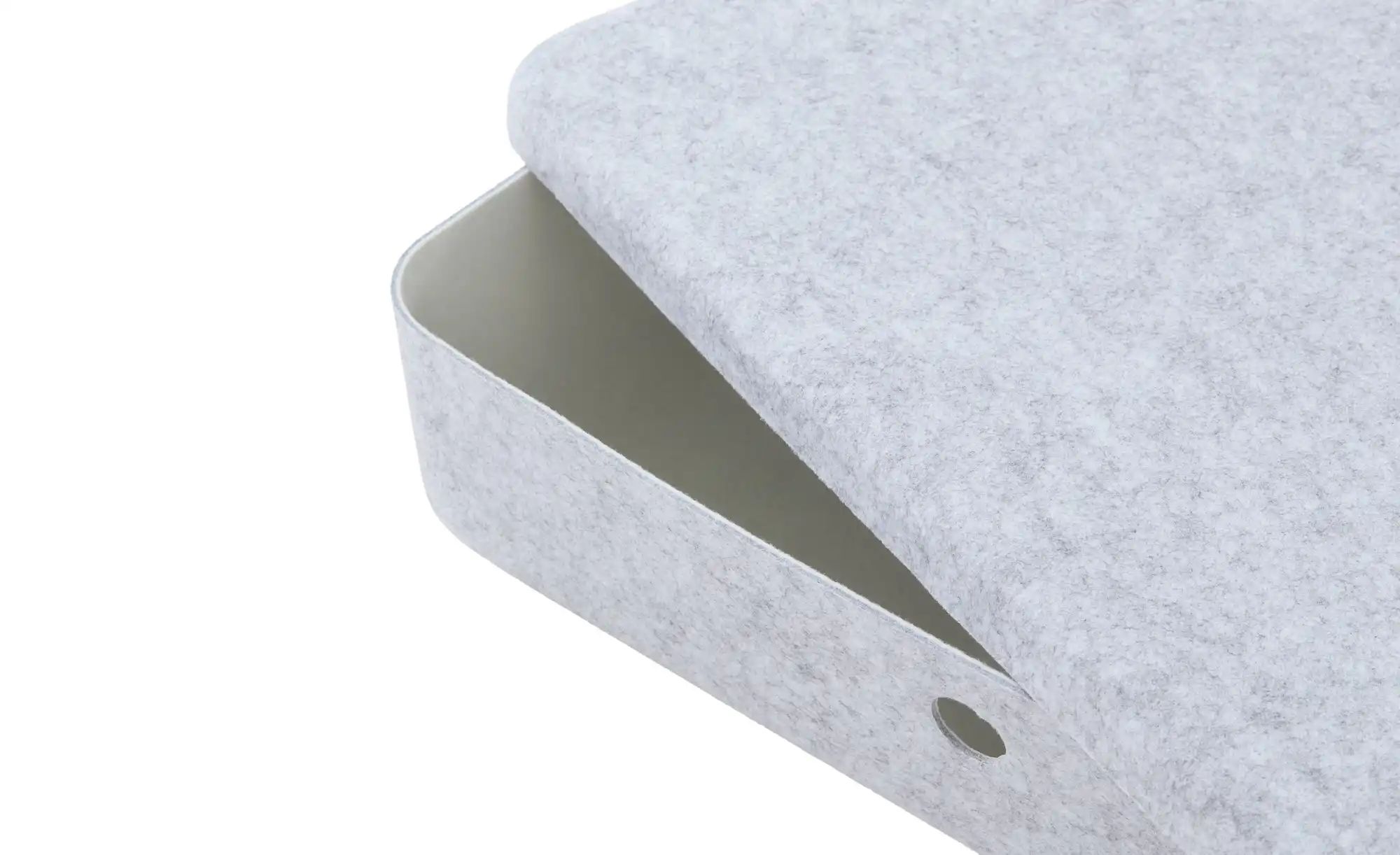 Aufbewahrungsbox mit Deckel   ¦ grau ¦ Filz ¦ Maße (cm): B: 37 H: 14 Aufbew günstig online kaufen