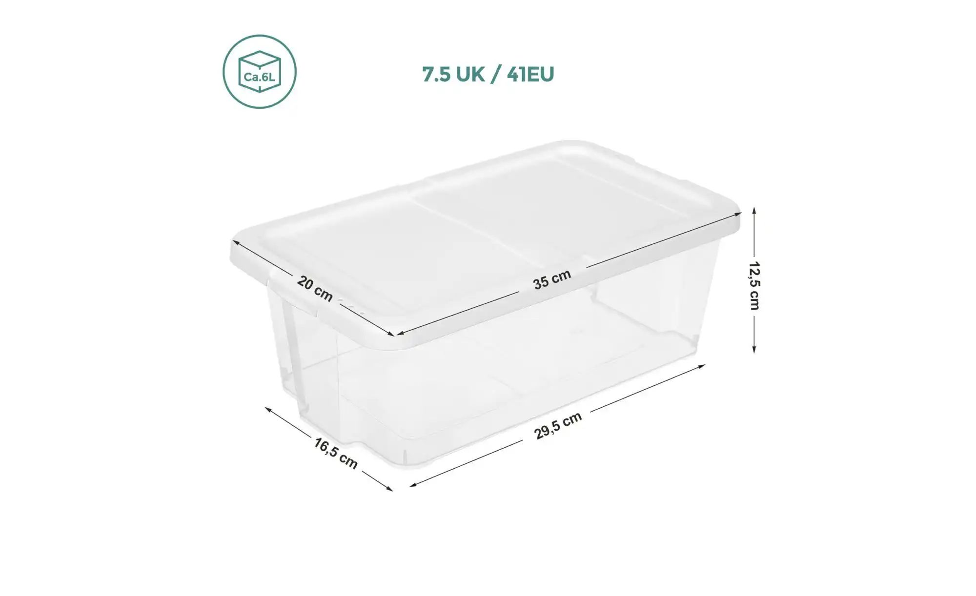 Aufbewahrungsbox   ¦ transparent/klar ¦ Kunststoff ¦ Maße (cm): B: 35 H: 12 günstig online kaufen