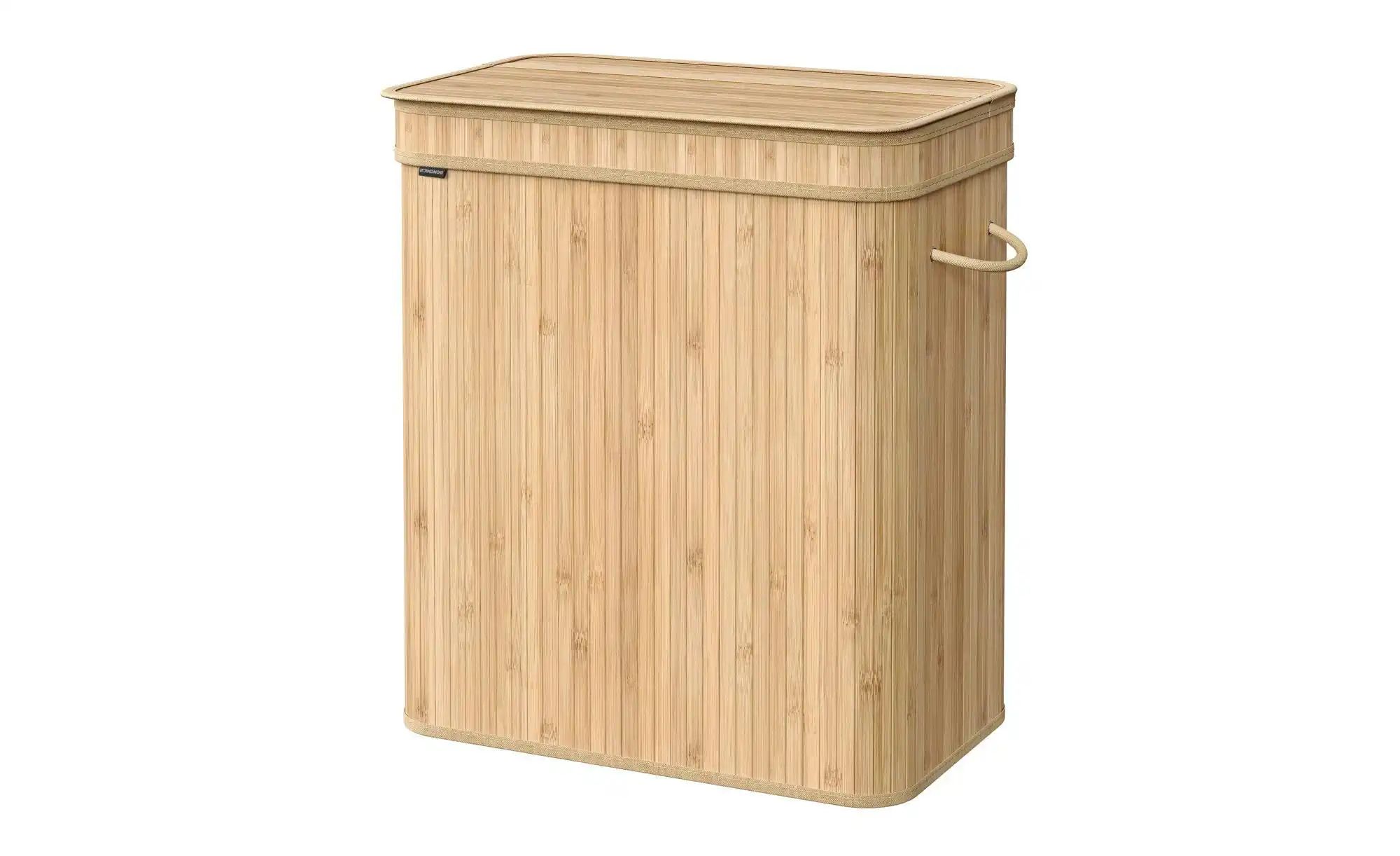 Wäschebox ¦ holzfarben ¦ Bambus,Polyester,Metall ¦ Maße (cm): B: 54,5 H: 61 Aufbewahrung > Wäscheaufbewahrung - Höffner