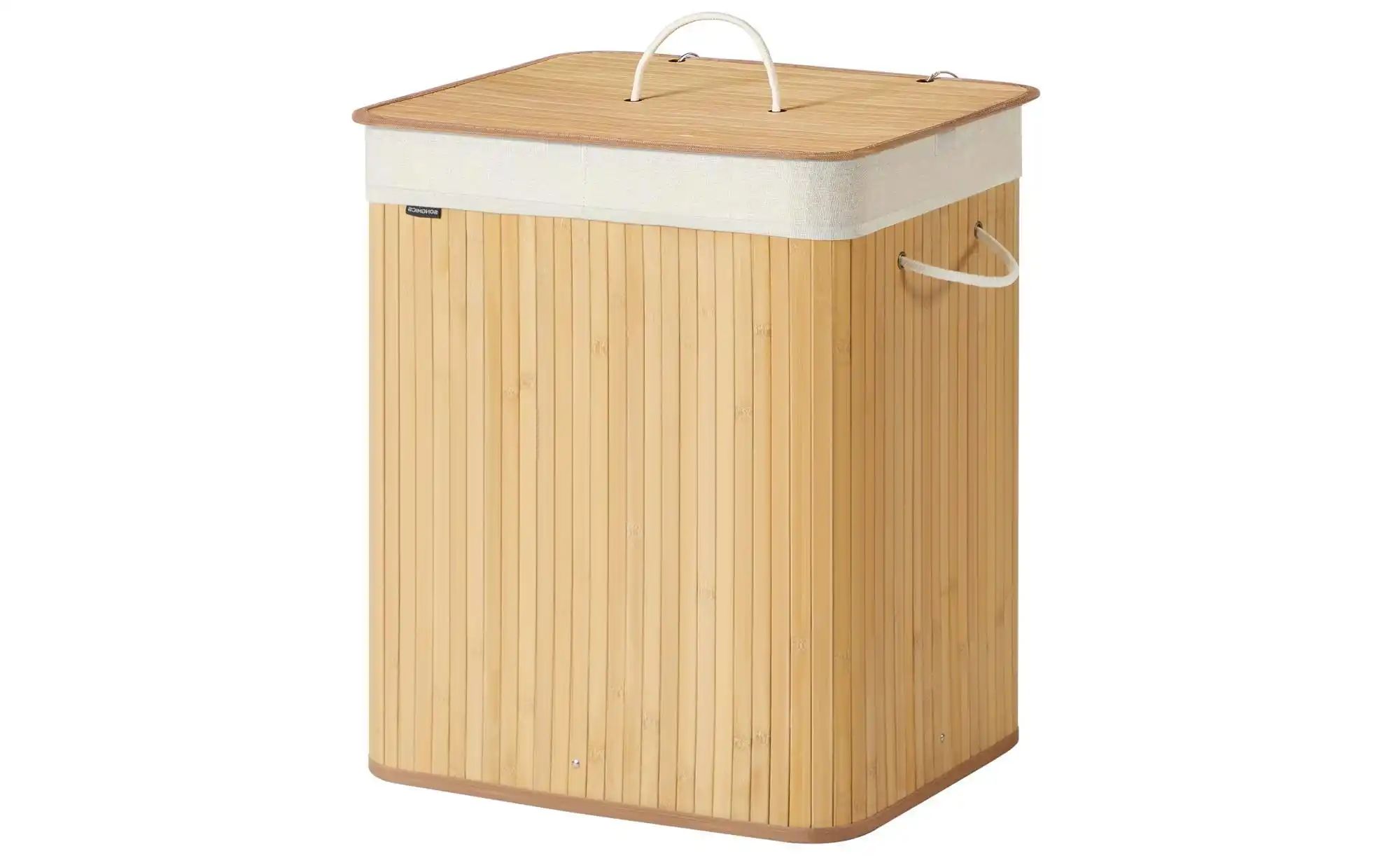 Wäschebox ¦ holzfarben ¦ MDF-Platte,Metall,Stoff,Bambus ¦ Maße (cm): B: 50 H: 61 Aufbewahrung > Wäscheaufbewahrung - Höffner