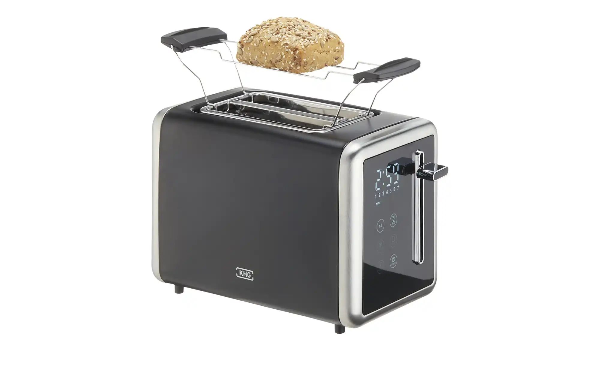 Thumbnail - KHG Toaster TO-900 DMSE ¦ schwarz ¦ Metall,Edelstahl,Kunststoff ¦ Maße (cm): B: 29 H: 18,7 T: 15.5 Elektrokleingeräte >...