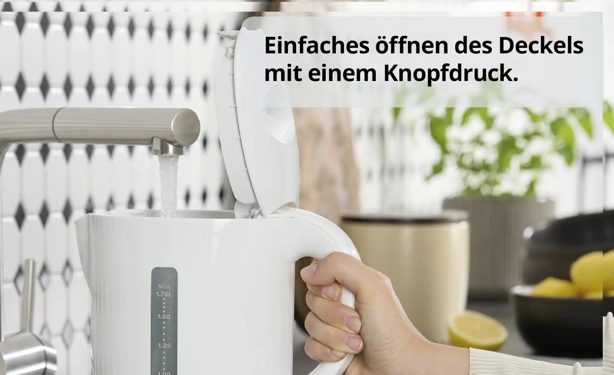 levelone Wasserkocher  WK-2201W ¦ weiß ¦ Kunststoff,Metall ¦ Maße (cm): B: günstig online kaufen