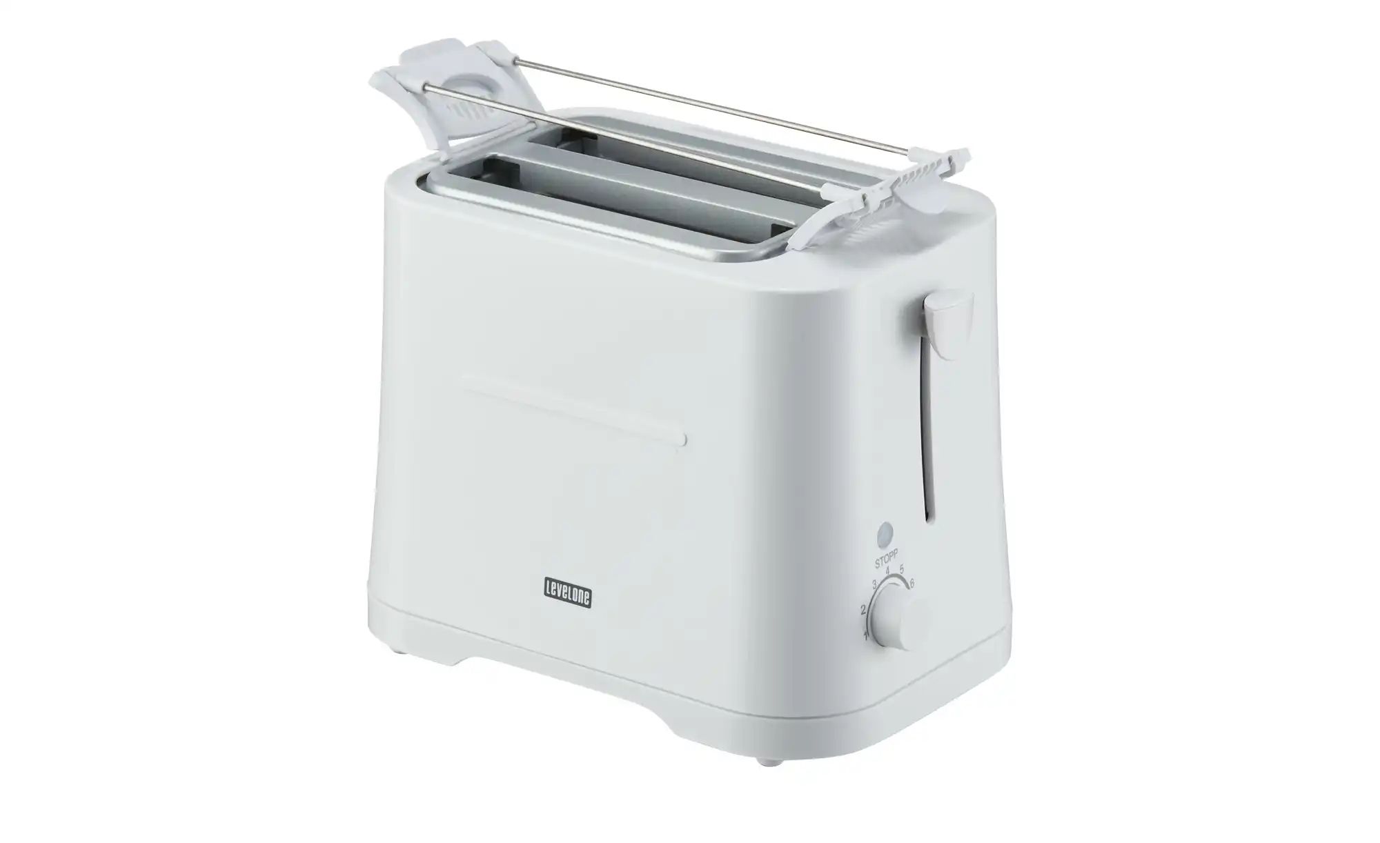 levelone Toaster  TO-702W ¦ weiß ¦ Kunststoff,Metall ¦ Maße (cm): B: 23,3 H günstig online kaufen