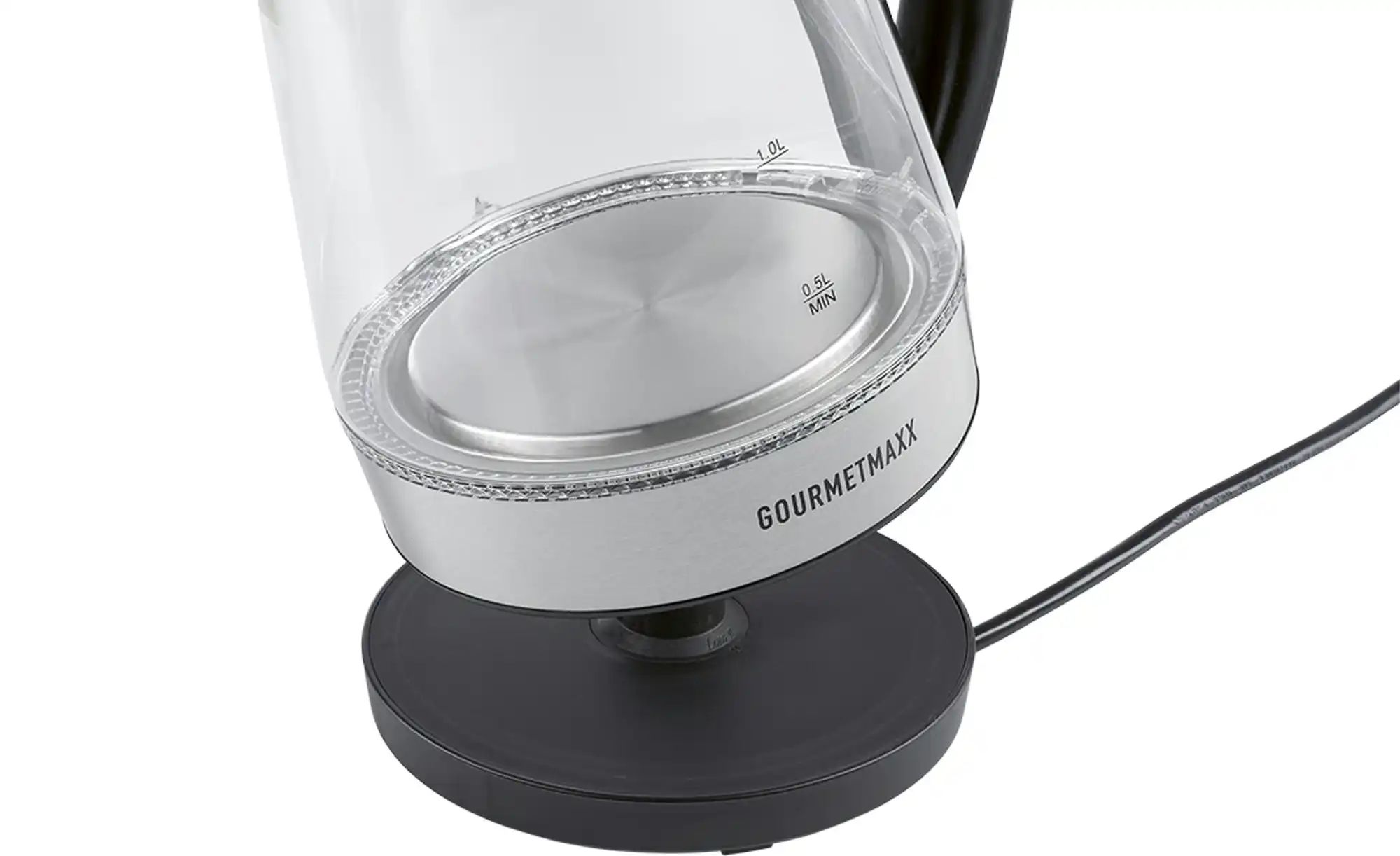 Thumbnail - GourmetMaxx Glas-Wasserkocher 19115 ¦ grau ¦ Glas,Edelstahl,Kunststoff ¦ Maße (cm): B: 18,1 H: 25,1 T: 21.5 Elektroklei...