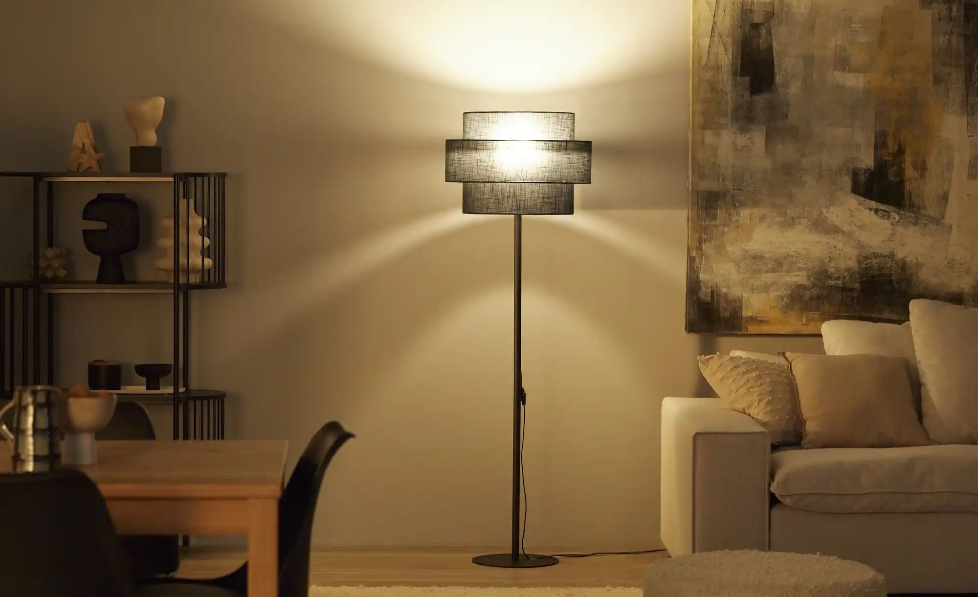Thumbnail - Stehleuchte ¦ schwarz ¦ Maße (cm): H: 155 Ø: 50 Lampen & Leuchten > Stehlampen - Höffner