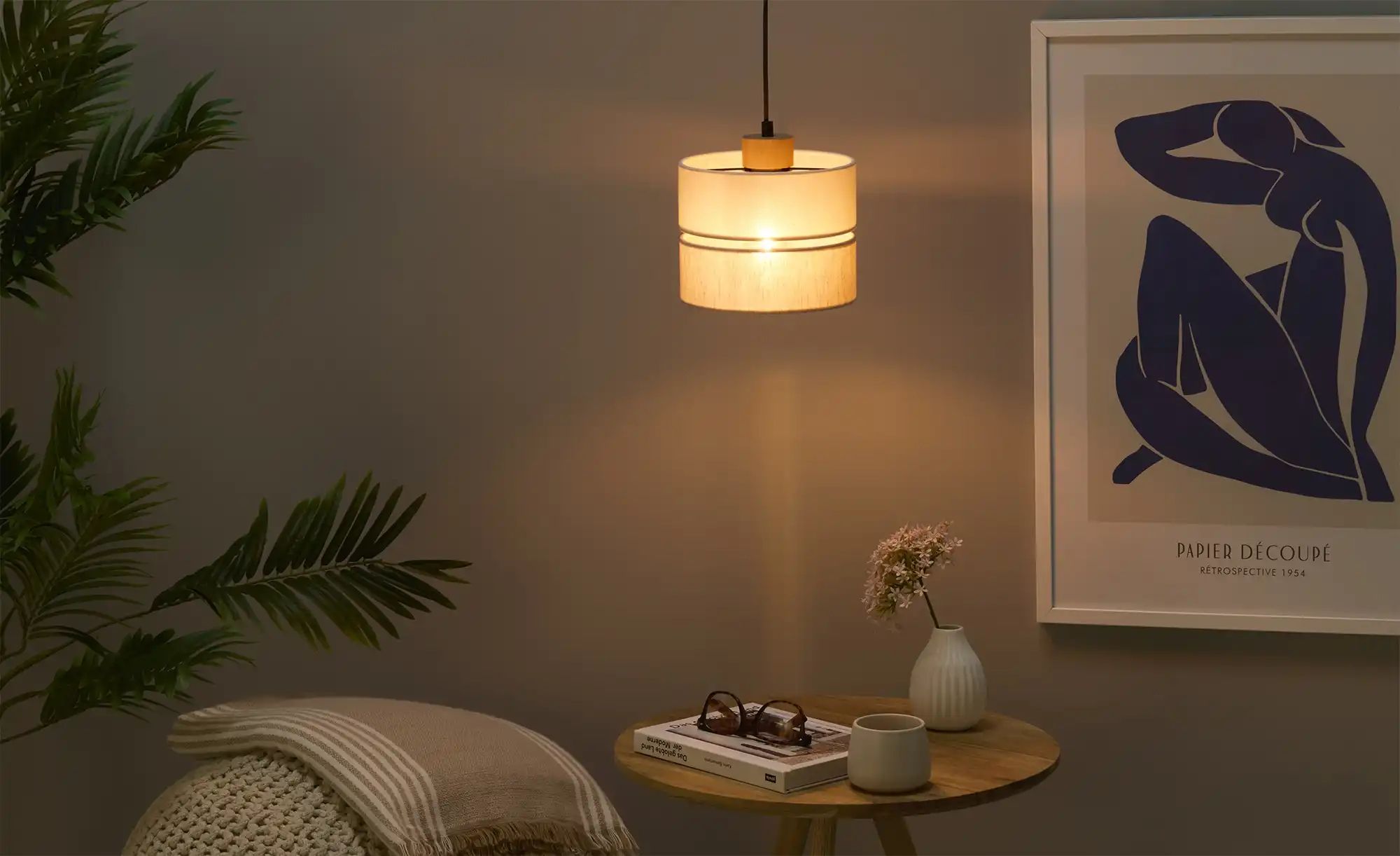 Thumbnail - Pendelleuchte  Eco ¦ creme ¦ Maße (cm): H: 160  Ø: 20 Lampen & Leuchten > Hängeleuchten - Höffner